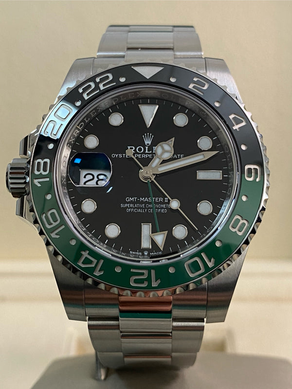 Rolex Steel Left-Handed GMT-Master II - 2022 - "Sprite" - Oyster Bracelet - 126720VTNR *FULL SET*