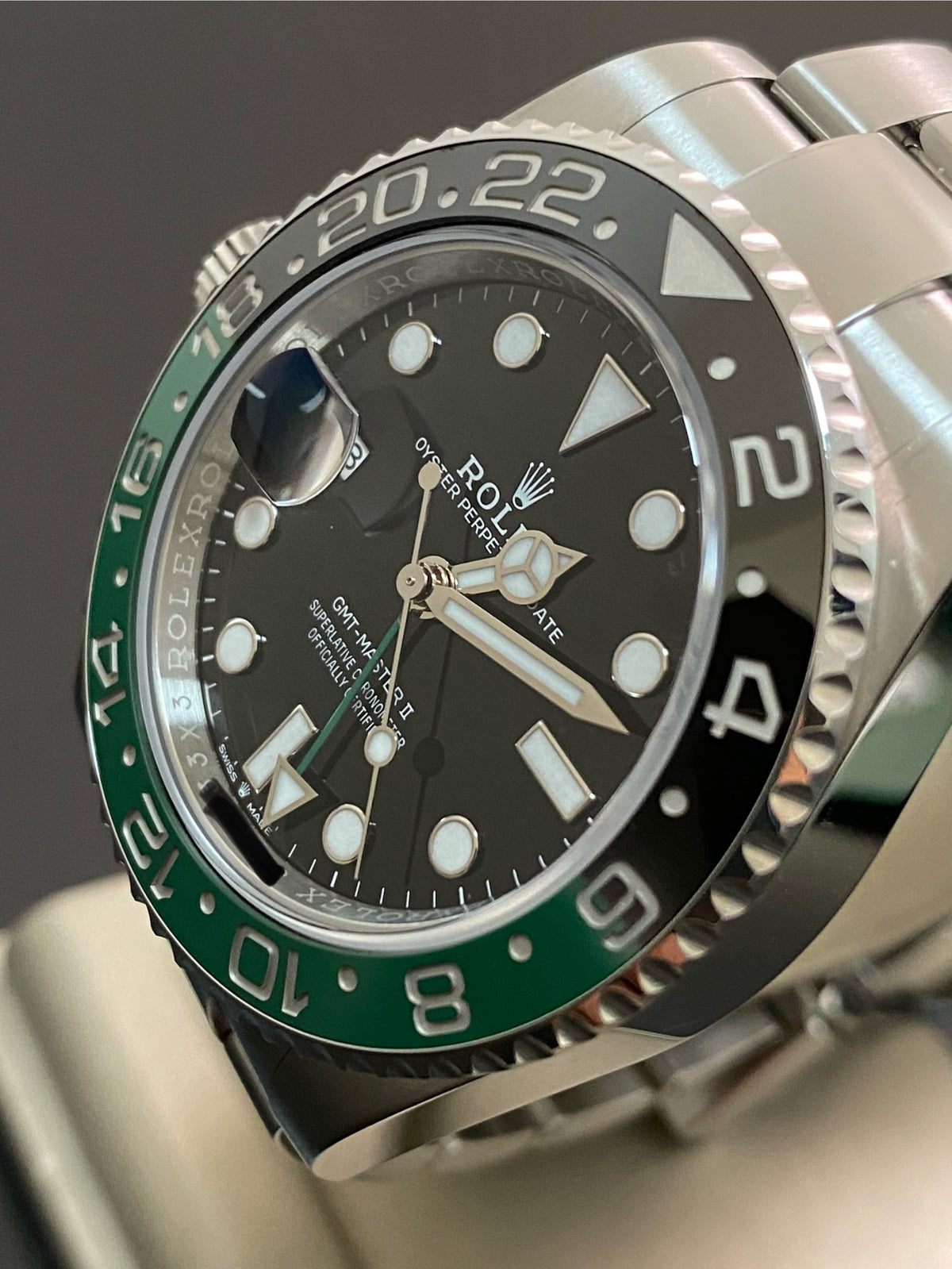 Rolex Steel Left-Handed GMT-Master II - 2022 - "Sprite" - Oyster Bracelet - 126720VTNR *FULL SET*