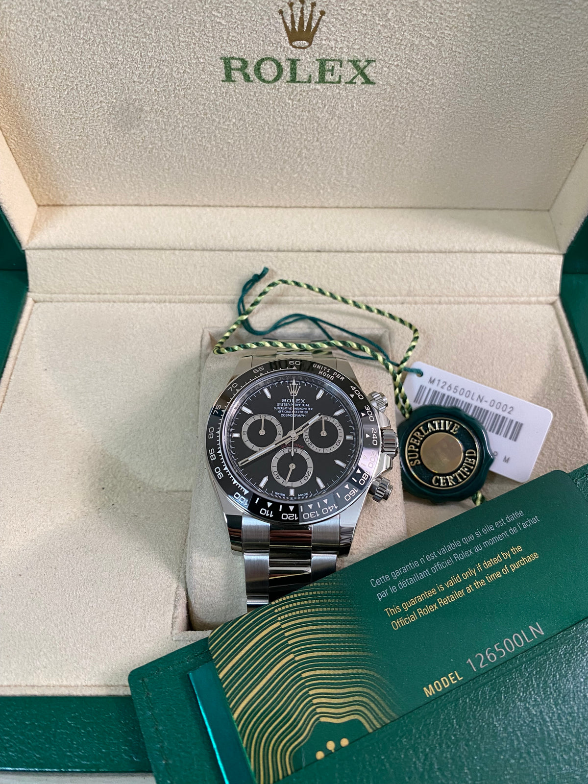 Rolex Steel Cosmograph Daytona - 2024 - Black Dial - 126500LN *FULL SET*