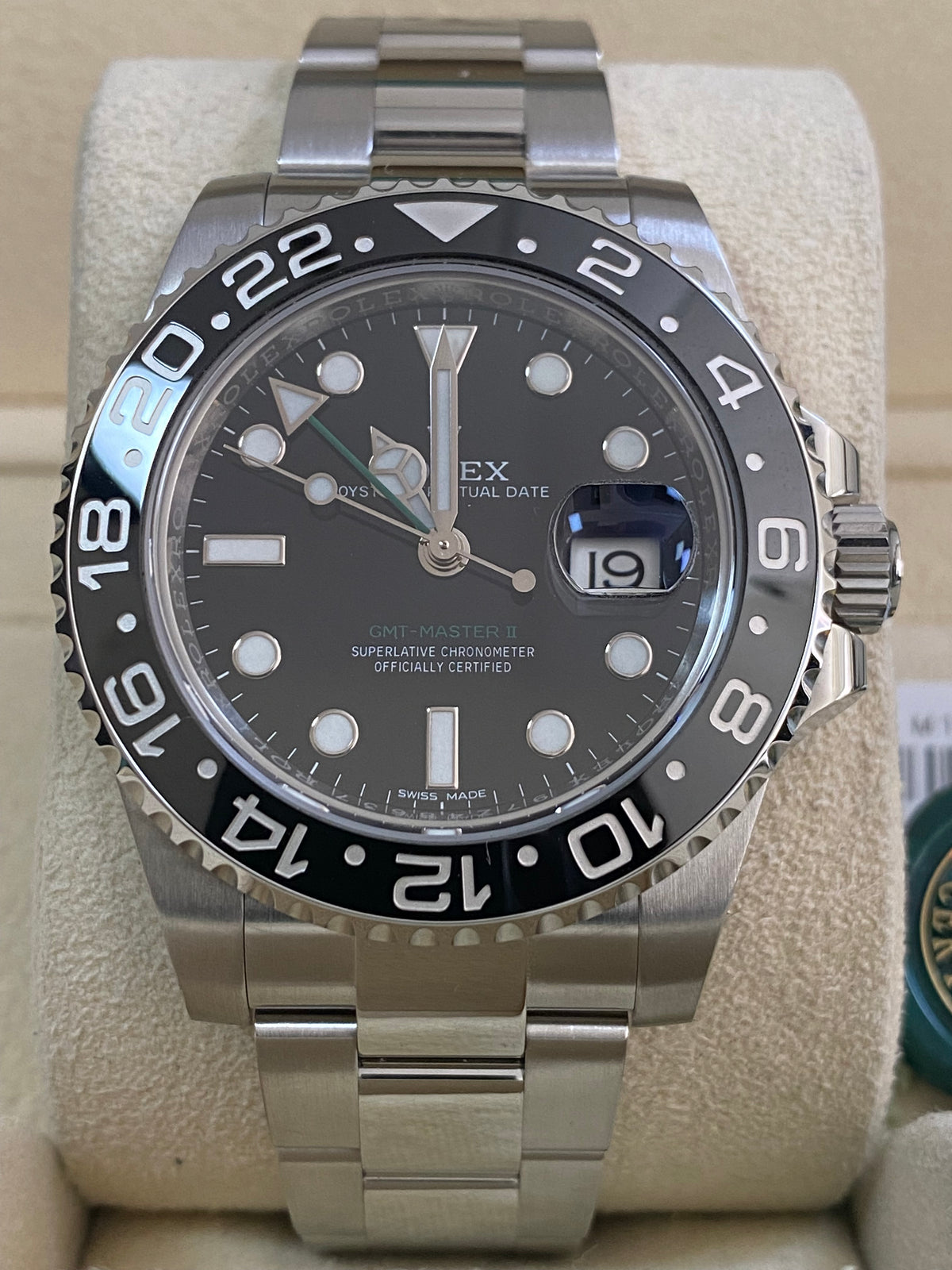 Rolex Steel GMT-Master II - 2019 - Black Bezel - Black Dial - Oyster Bracelet - 116710LN *FULL SET*