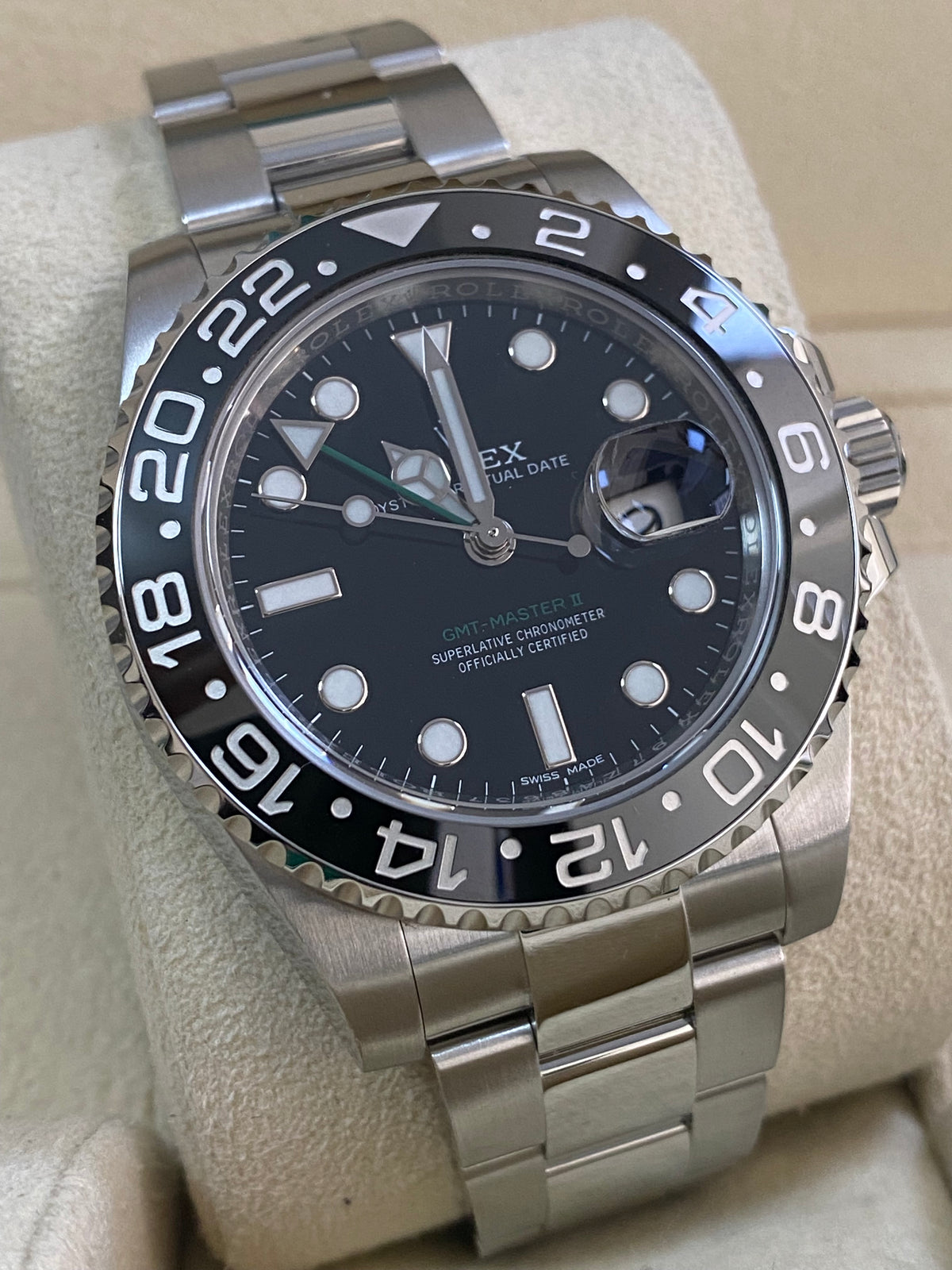 Rolex Steel GMT-Master II - 2019 - Black Bezel - Black Dial - Oyster Bracelet - 116710LN *FULL SET*