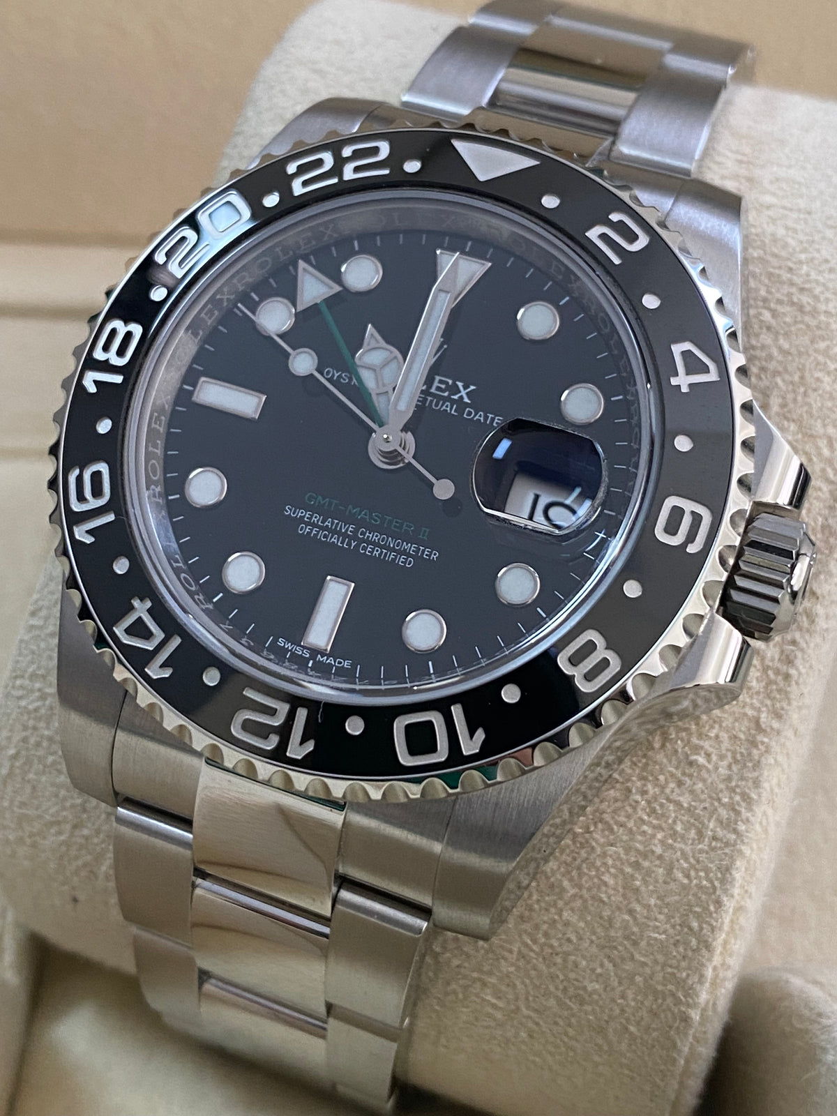 Rolex Steel GMT-Master II - 2019 - Black Bezel - Black Dial - Oyster Bracelet - 116710LN *FULL SET*