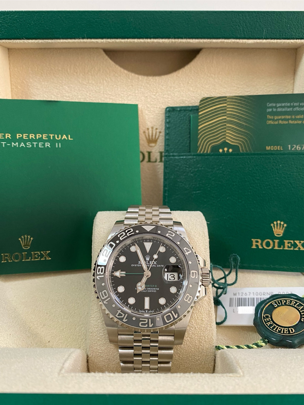 Rolex Steel GMTMaster II 2024 "Bruce Wayne" Jubilee Bracelet