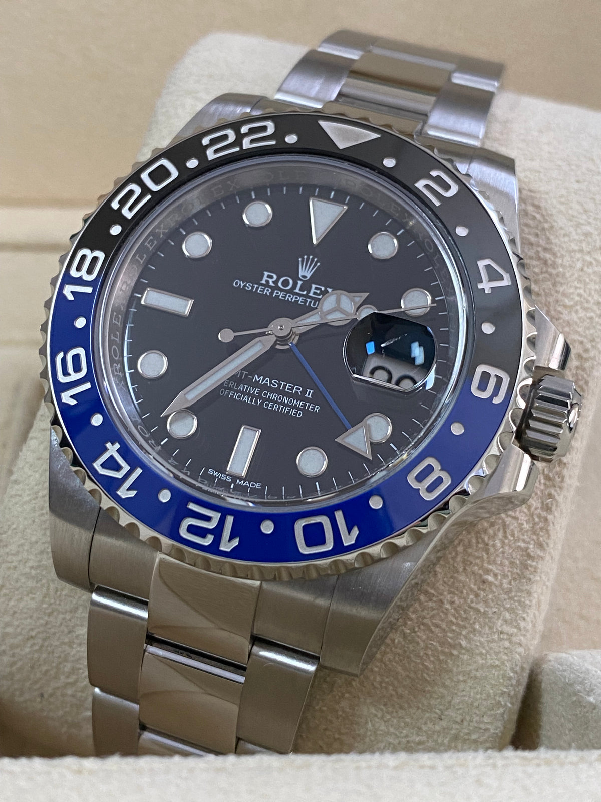 Rolex Steel GMT-Master II - 2018 - "Batman" - 116710BLNR *FULL SET*