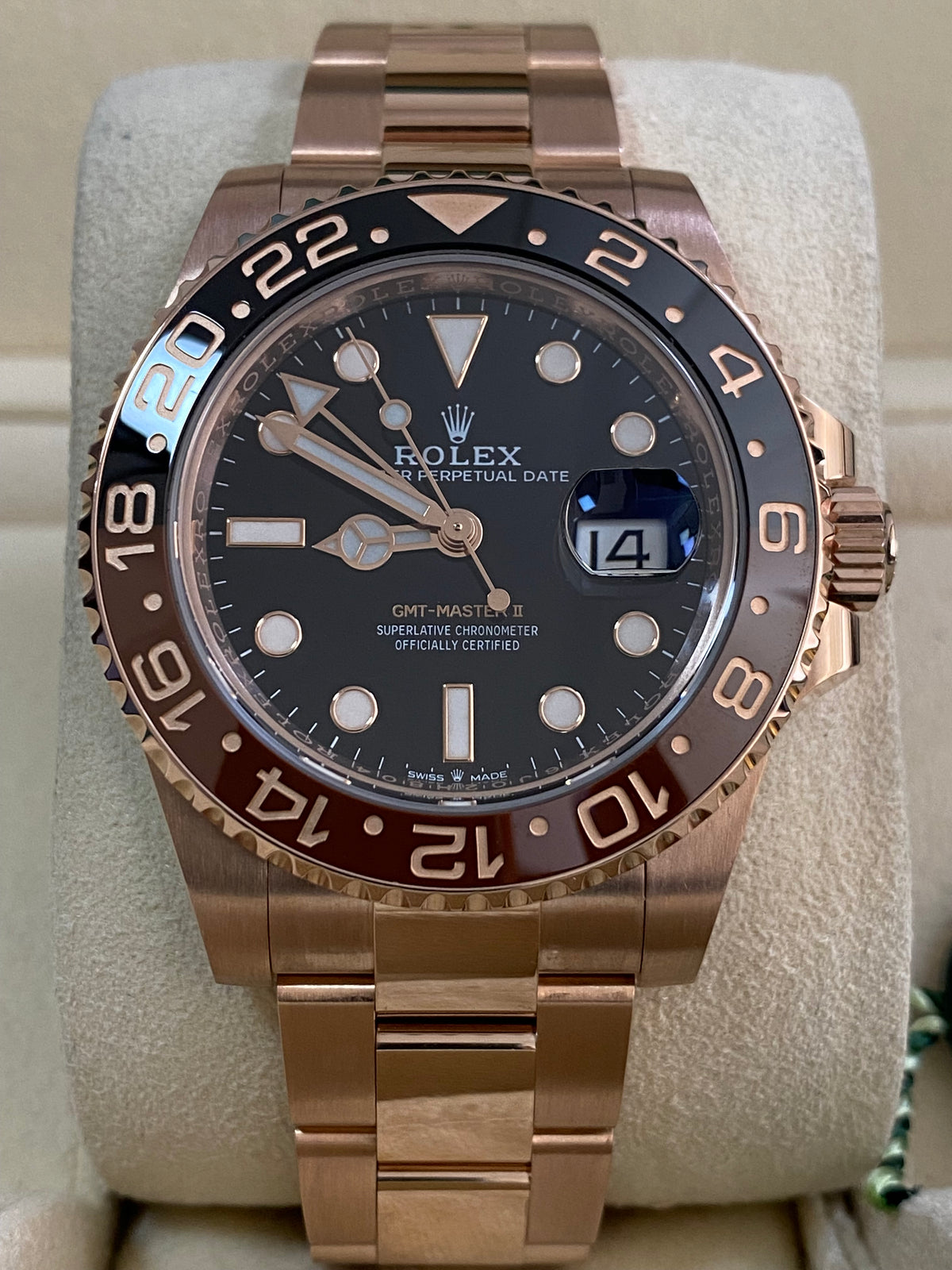 Rolex Everose Gold GMT-Master II - 2022 - "Root Beer" - Oyster Bracelet - 126715CHNR *FULL SET*