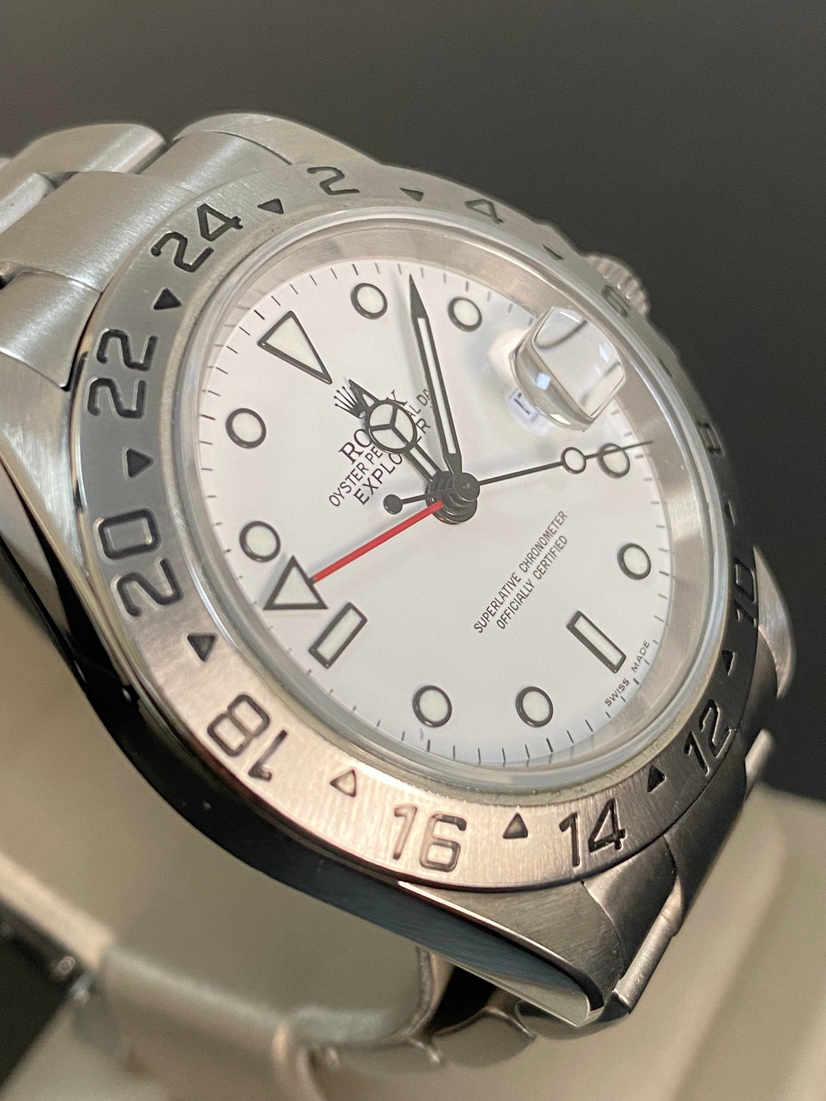 Rolex Steel Oyster Perpetual Explorer II - Z serial - "Polar" White Dial - 16570 *COMPLETE SET*