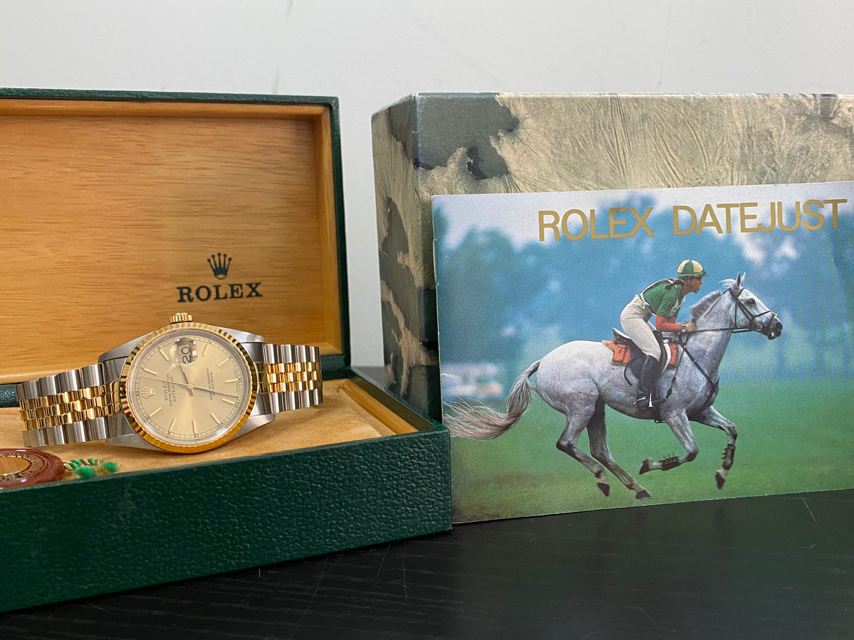 Rolex Steel and Yellow Gold Datejust 36 - Fluted Bezel - Champagne Index Dial - Jubilee Bracelet - 16233