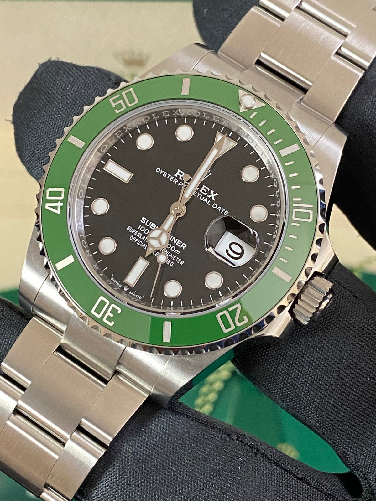 Rolex Steel Submariner Date - 2024 - "Kermit" MK II - Green Bezel - Black Dial - 126610LV *FULL SET*