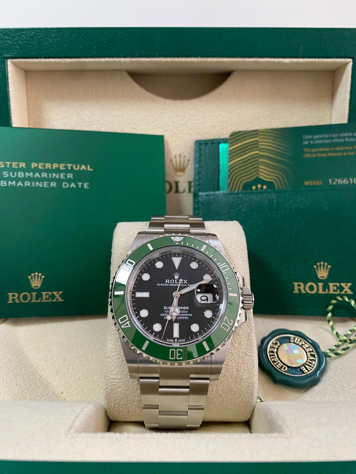 Rolex Steel Submariner Date - 2024 - "Kermit" MK II - Green Bezel - Black Dial - 126610LV *FULL SET*