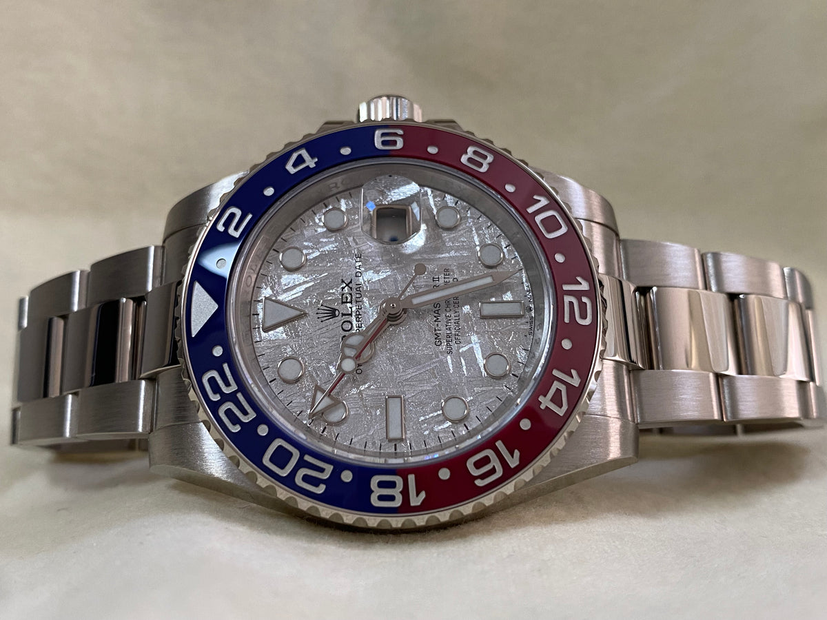 Rolex White Gold GMT-Master II - 2019 - "Pepsi" Bezel - Meteorite Dial - Oyster Bracelet - 126719BLRO *FULL SET*