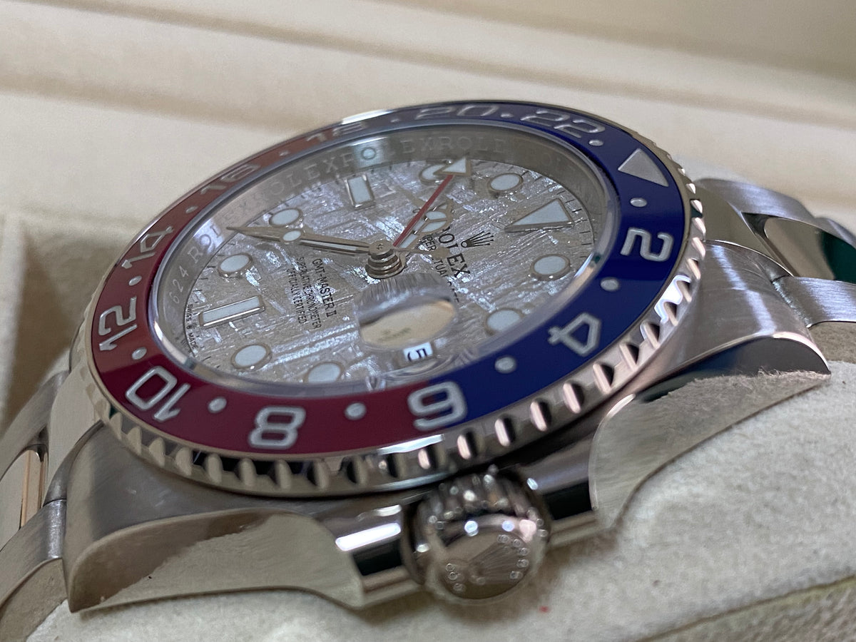 Rolex White Gold GMT-Master II - 2019 - "Pepsi" Bezel - Meteorite Dial - Oyster Bracelet - 126719BLRO *FULL SET*