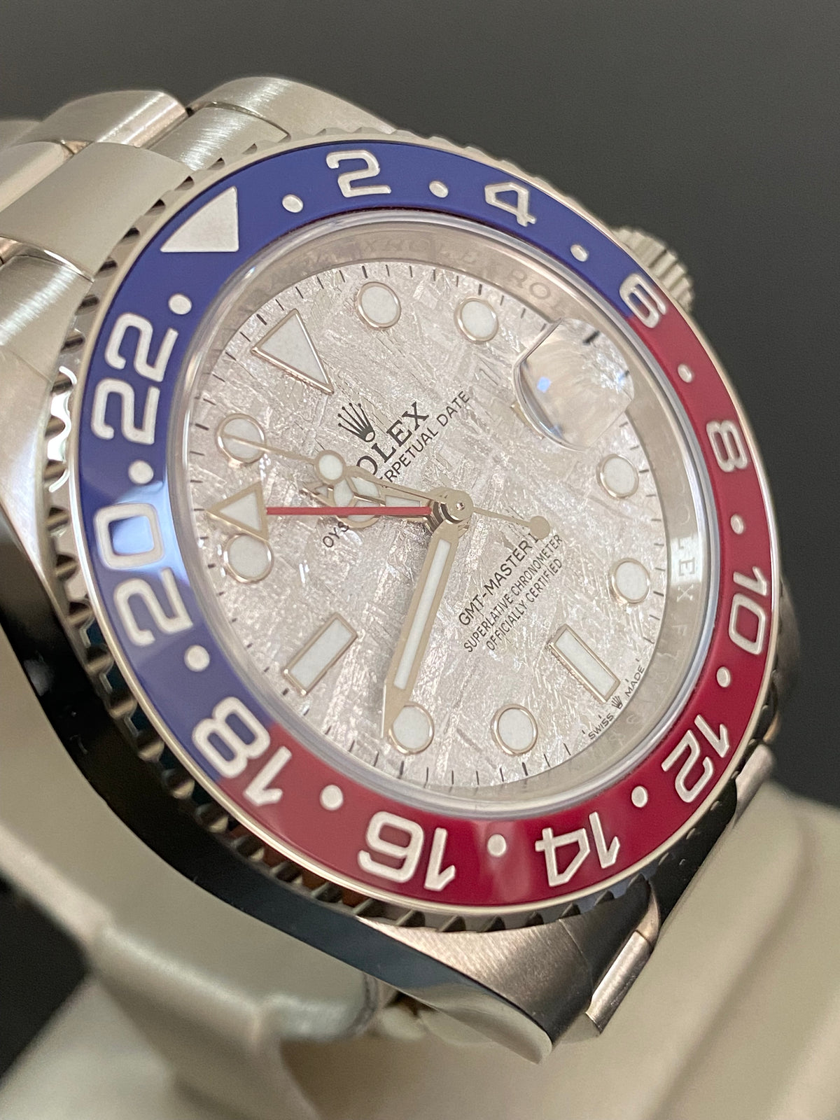 Rolex White Gold GMT-Master II - 2019 - "Pepsi" Bezel - Meteorite Dial - Oyster Bracelet - 126719BLRO *FULL SET*