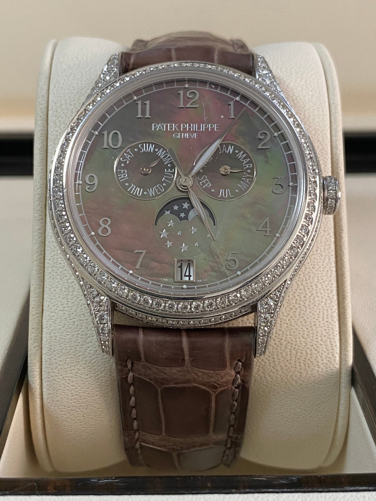 Patek Philippe Complications Annual Calendar - 2016 - Black Mother of Pearl Dial - White Gold - 4948G-001 *FULL SET*