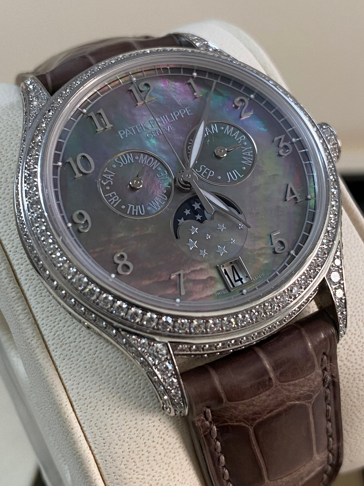 Patek Philippe Complications Annual Calendar - 2016 - Black Mother of Pearl Dial - White Gold - 4948G-001 *FULL SET*