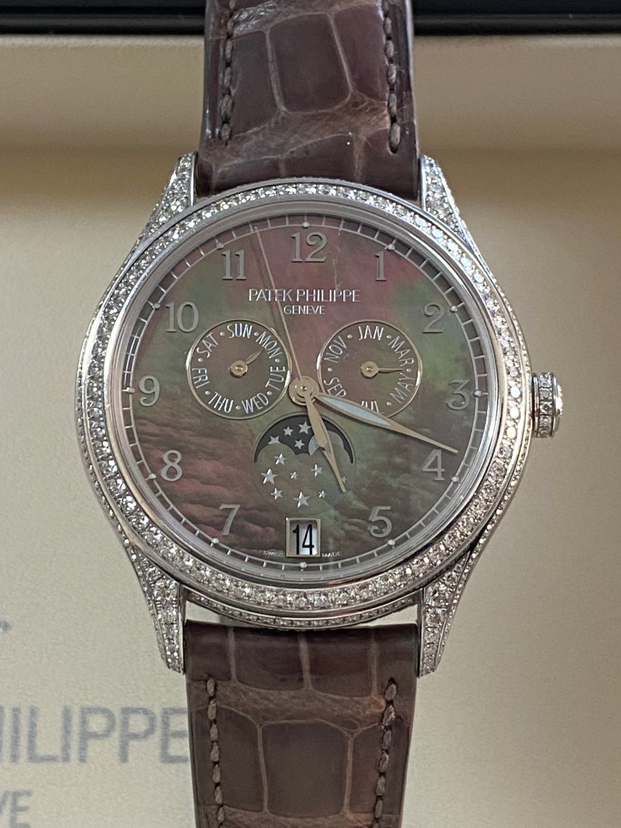 Patek Philippe Complications Annual Calendar - 2016 - Black Mother of Pearl Dial - White Gold - 4948G-001 *FULL SET*