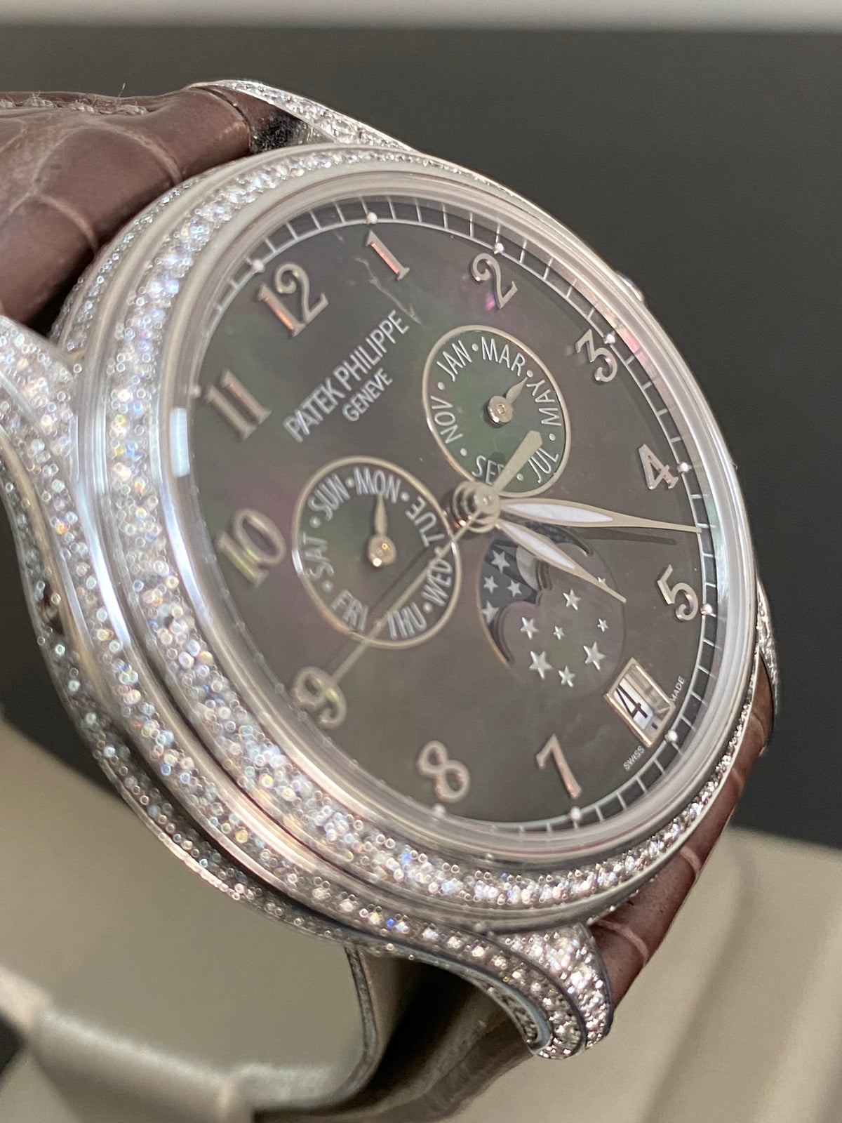 Patek Philippe Complications Annual Calendar - 2016 - Black Mother of Pearl Dial - White Gold - 4948G-001 *FULL SET*