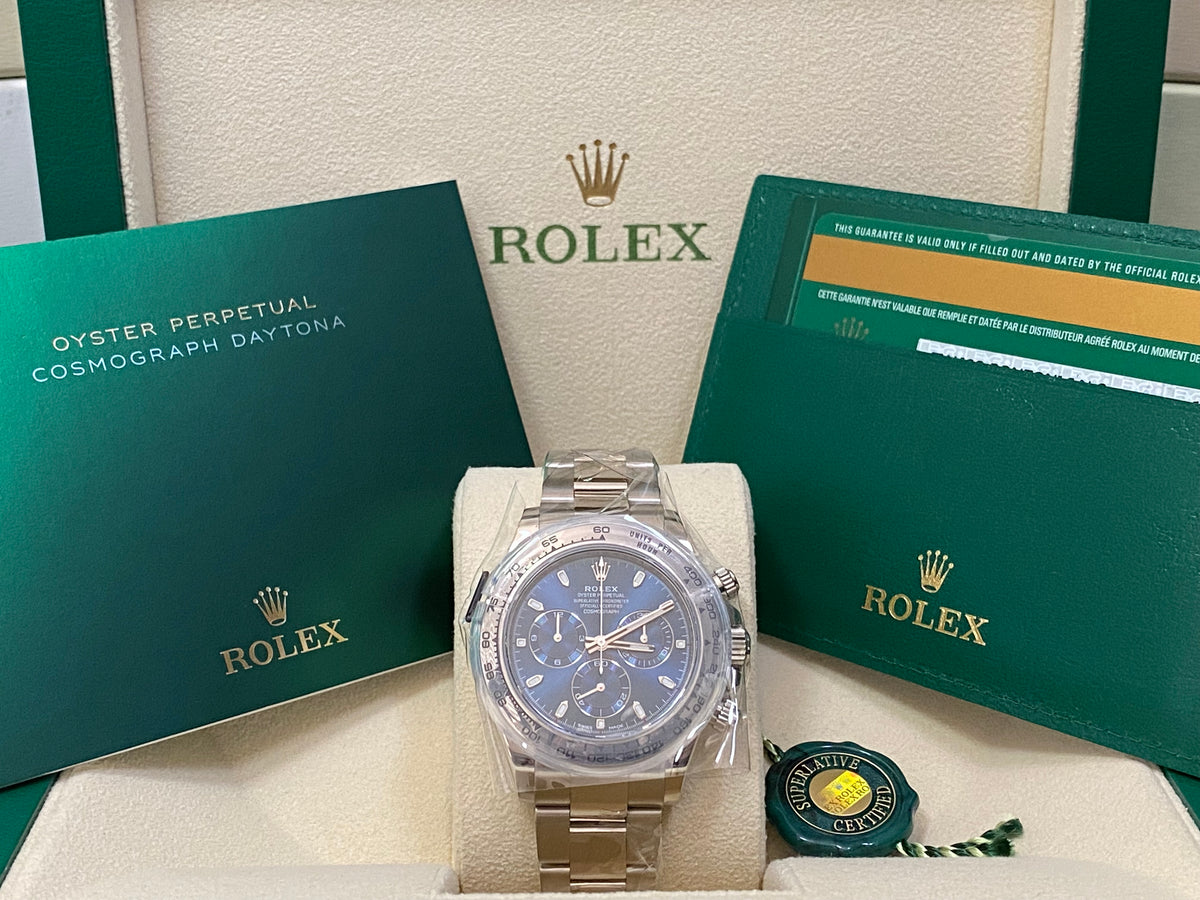 Rolex White Gold Cosmograph Daytona - 2017 - Blue Index Dial - 116509