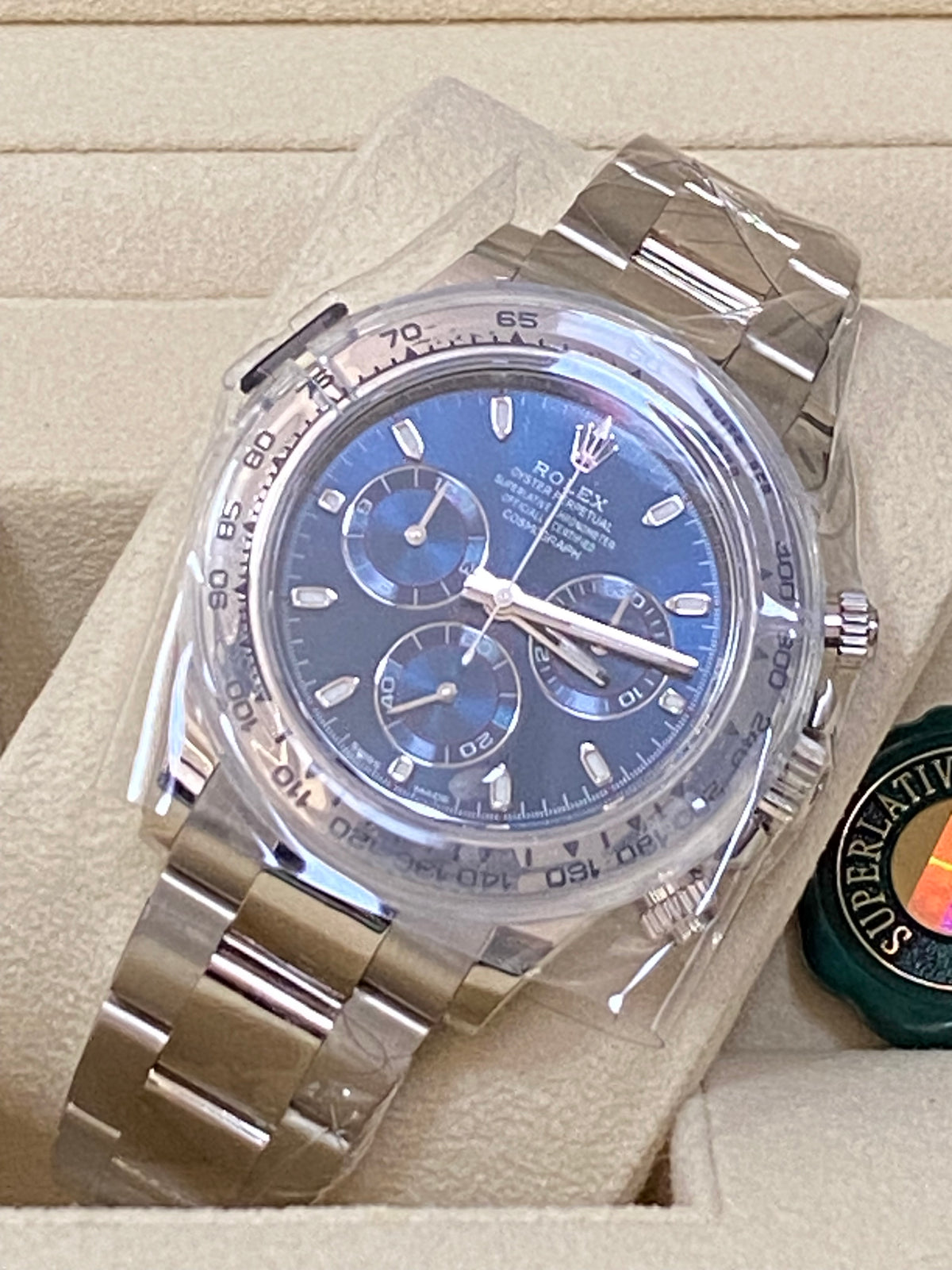 Rolex White Gold Cosmograph Daytona - 2017 - Blue Index Dial - 116509