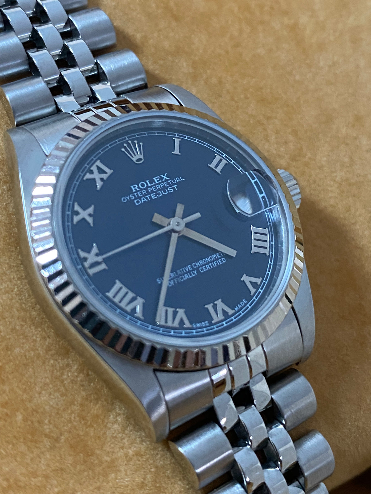 Rolex Steel Datejust 31 - T serial - Fluted Bezel - Blue Roman Dial - Jubilee Bracelet - 68274 *FULL SET*