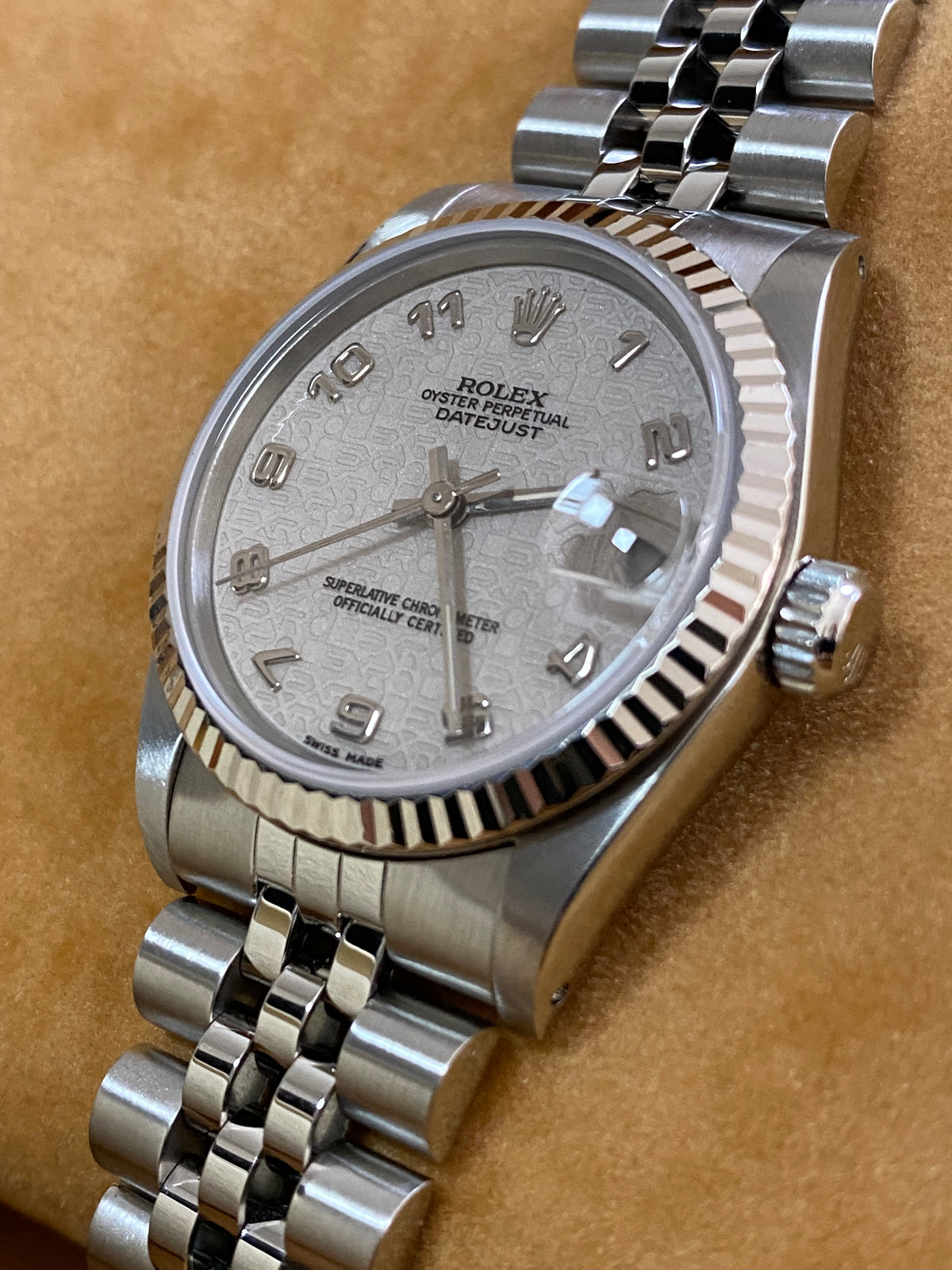 Rolex Steel Datejust 31 - Fluted Bezel - Silver Arabic Dial - Jubilee Bracelet - 68274