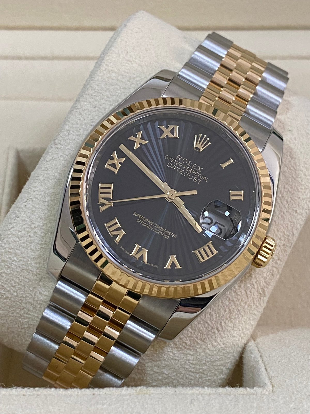 Rolex Steel and Yellow Gold Rolesor Datejust 36 - 2008 - Fluted Bezel ...