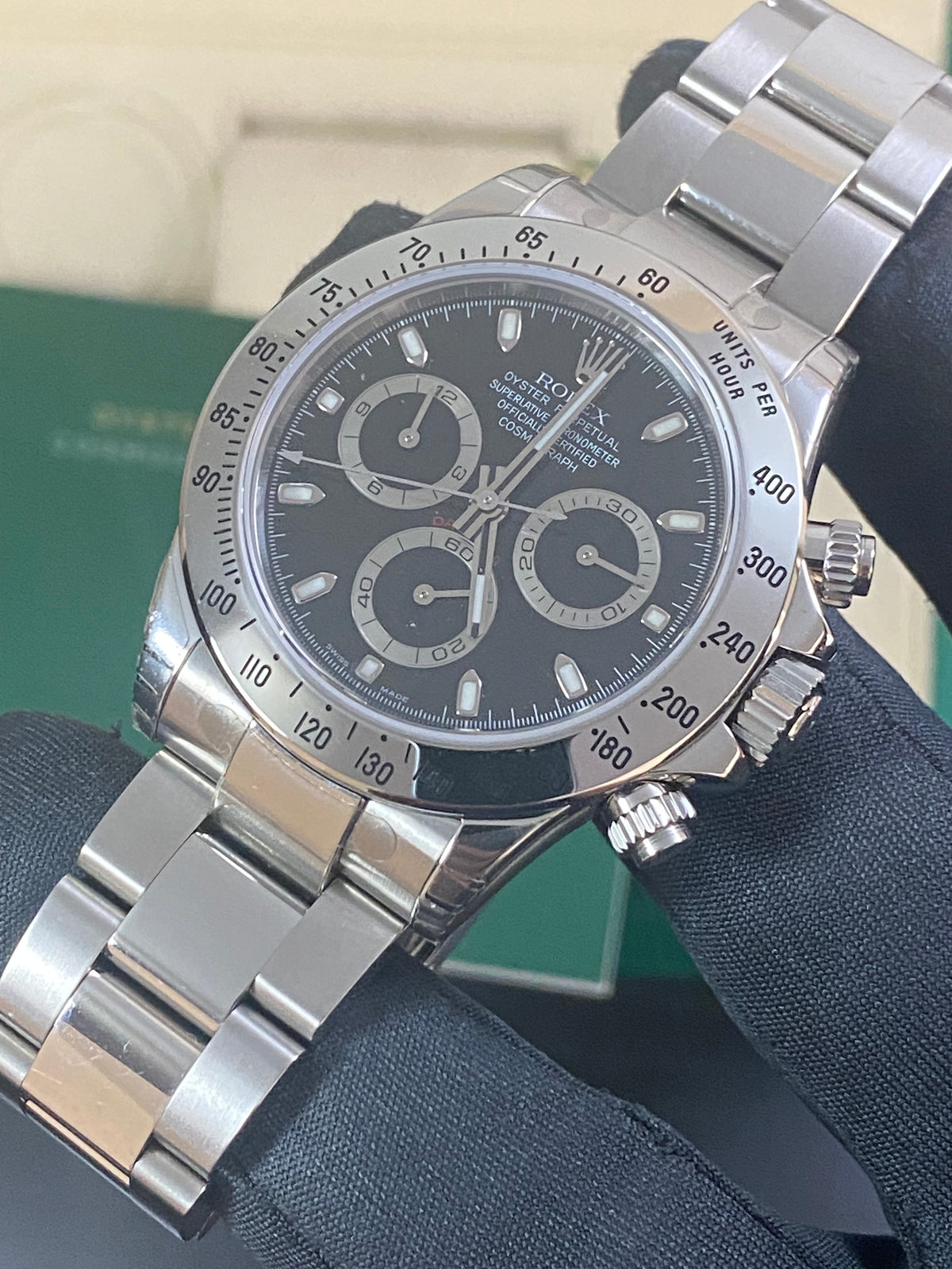 Rolex Steel Cosmograph Daytona - Z serial - Black Index Dial - 116520 *FULL STICKERS*