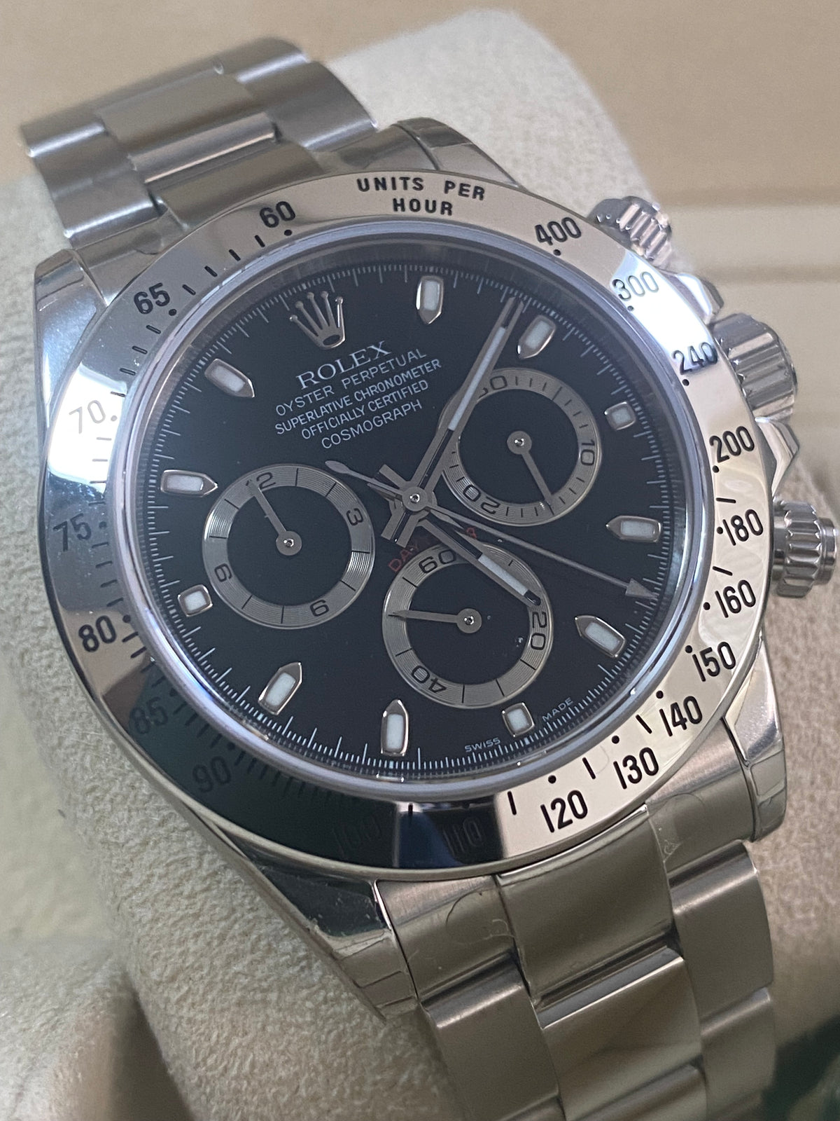 Rolex Steel Cosmograph Daytona - Z serial - Black Index Dial - 116520 *FULL STICKERS*