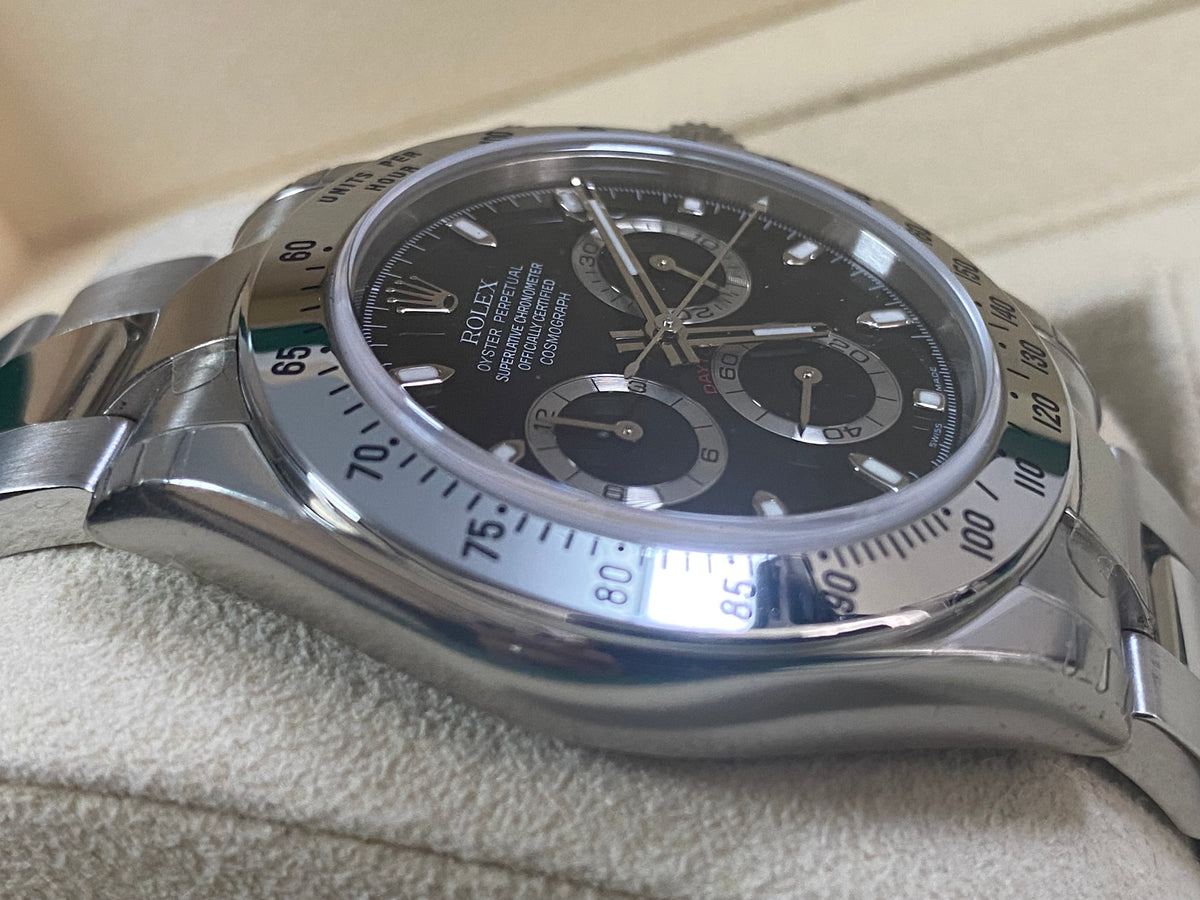 Rolex Steel Cosmograph Daytona - Z serial - Black Index Dial - 116520 *FULL STICKERS*