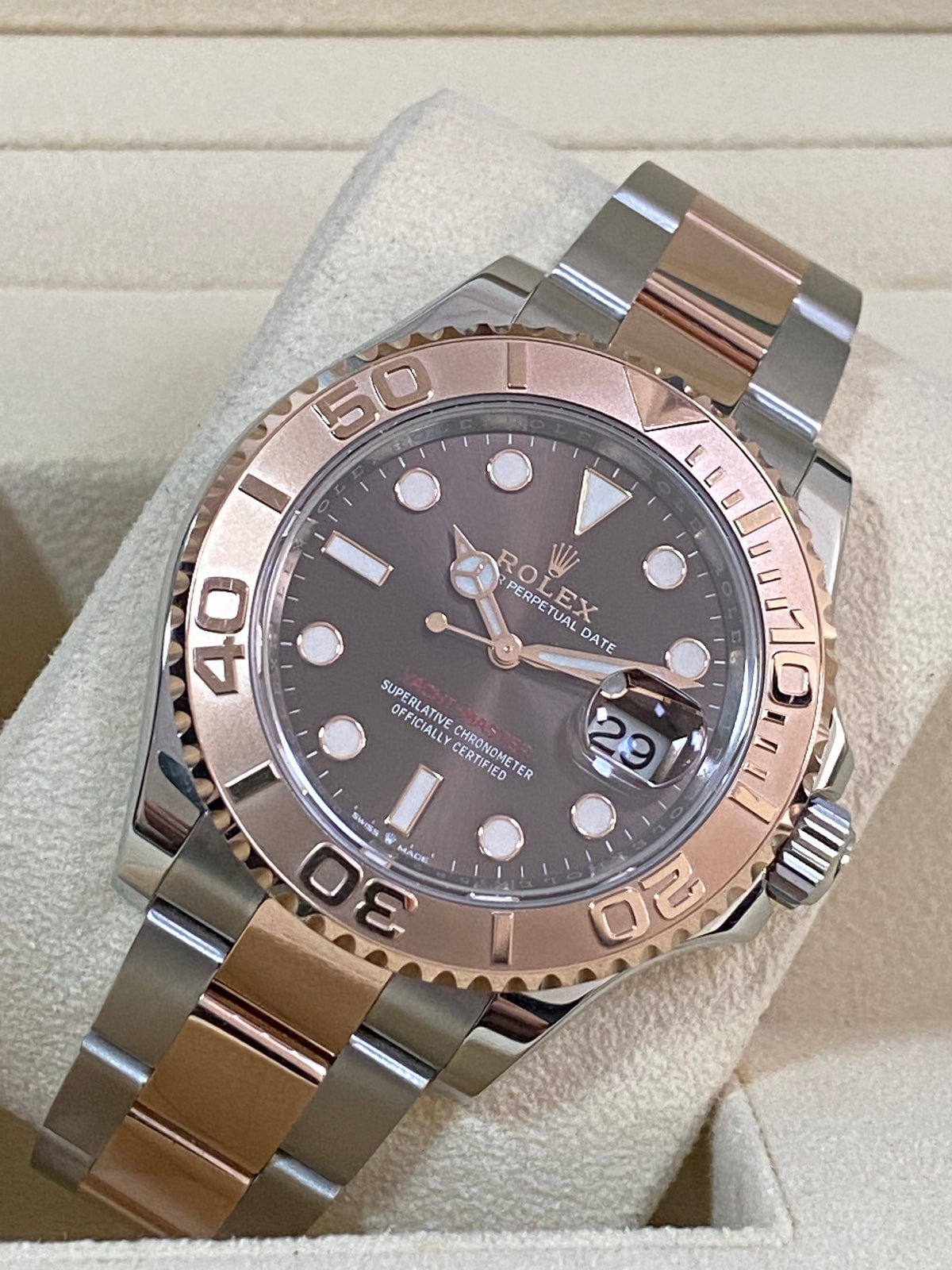 Rolex Steel and Everose Gold Yacht-Master 40 - 2023 - Chocolate Dial - 126621