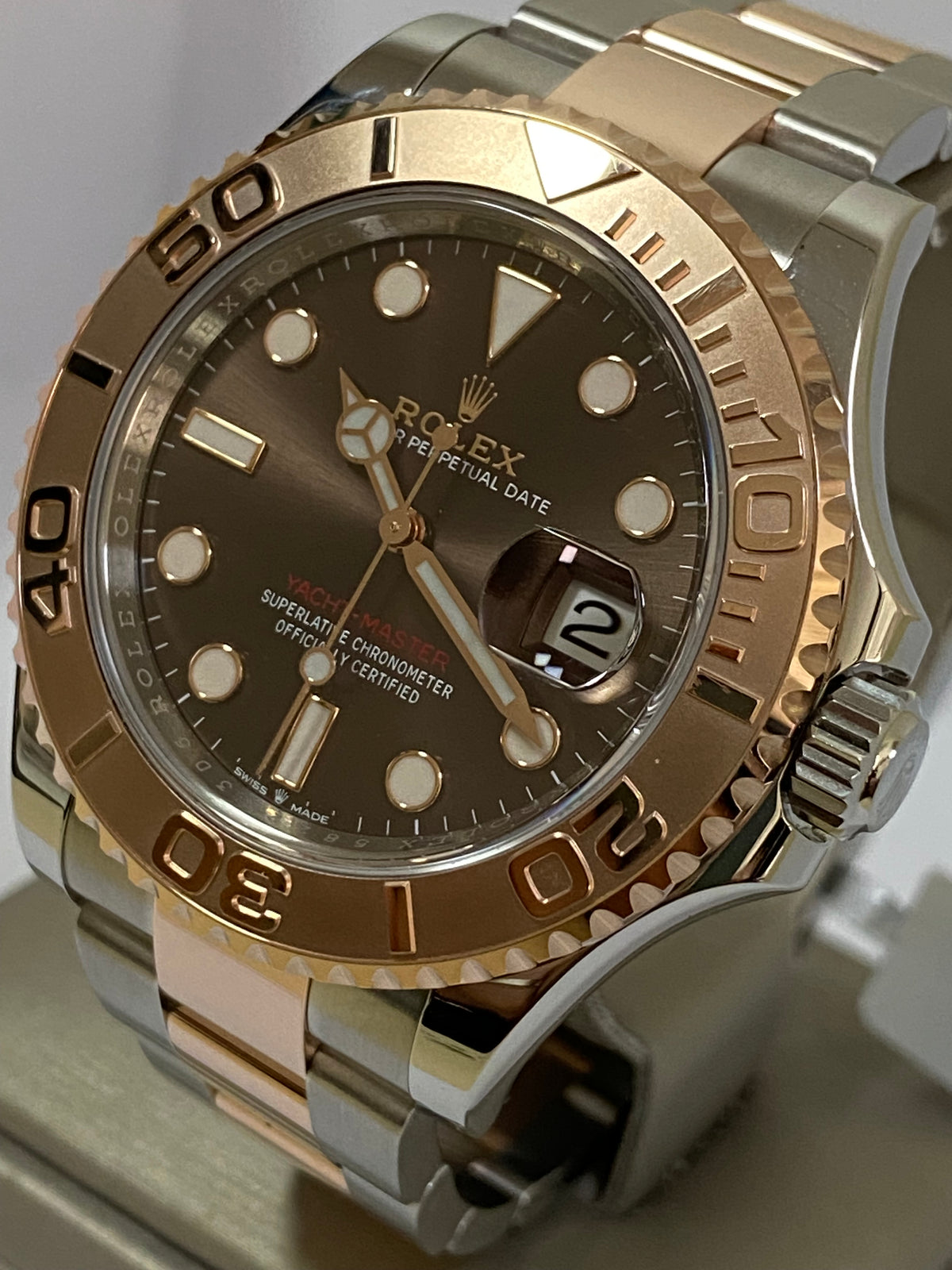 Rolex Steel and Everose Gold Yacht-Master 40 - 2023 - Chocolate Dial - 126621