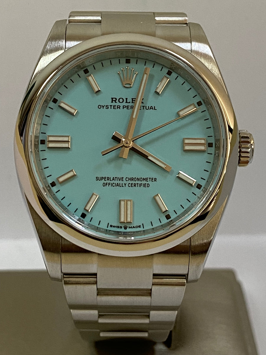 Rolex Oyster Perpetual 36 - 2023 - Domed Bezel - Tiffany Dial - Oyster Bracelet - 126000