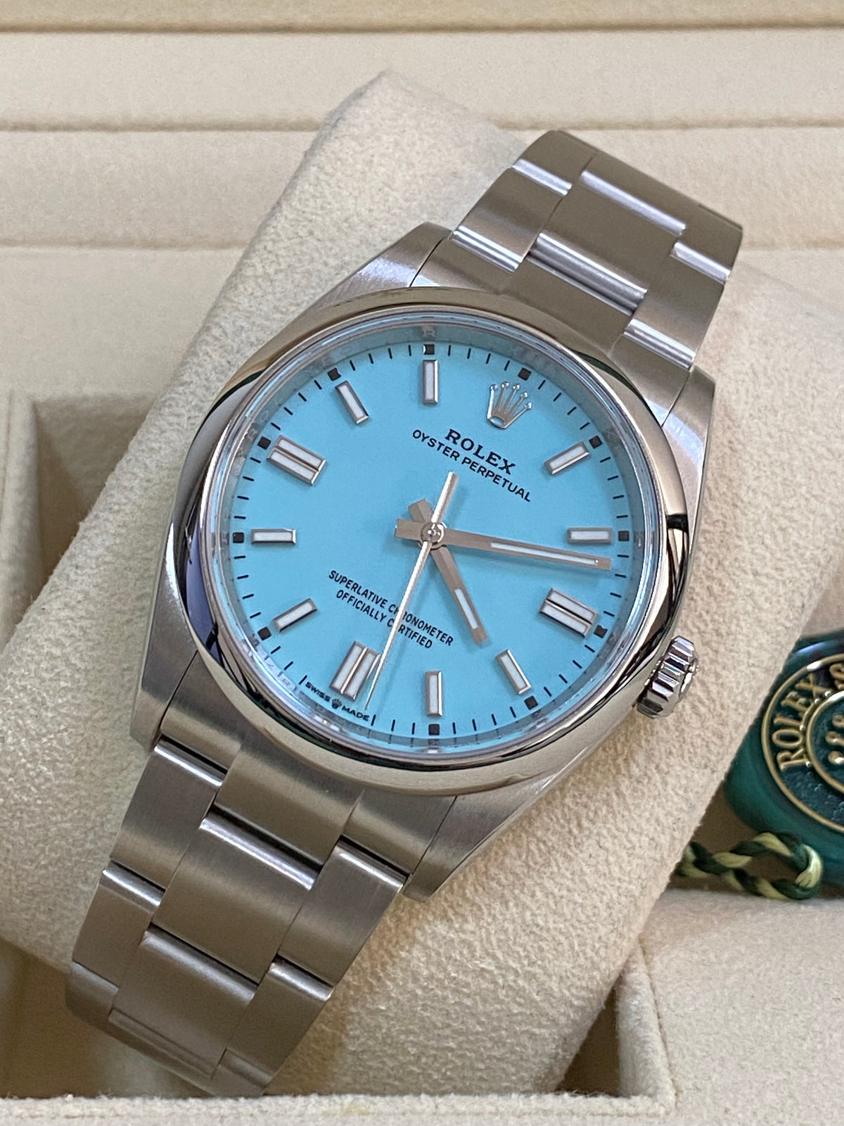 Rolex Oyster Perpetual 36 - 2023 - Domed Bezel - Tiffany Dial - Oyster Bracelet - 126000