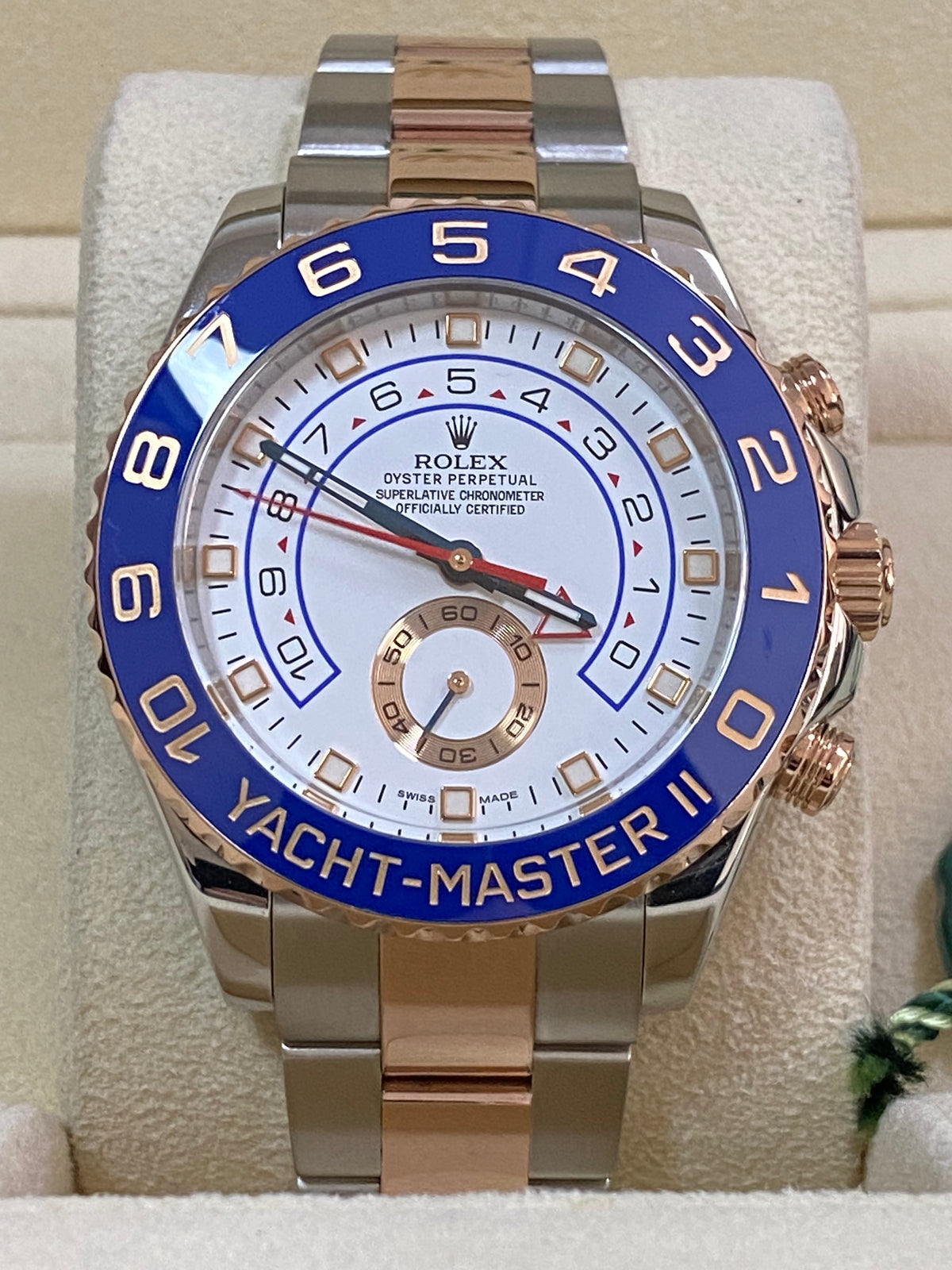 Rolex Steel and Everose Gold Yacht-Master II - 2017 - White Dial - 116681