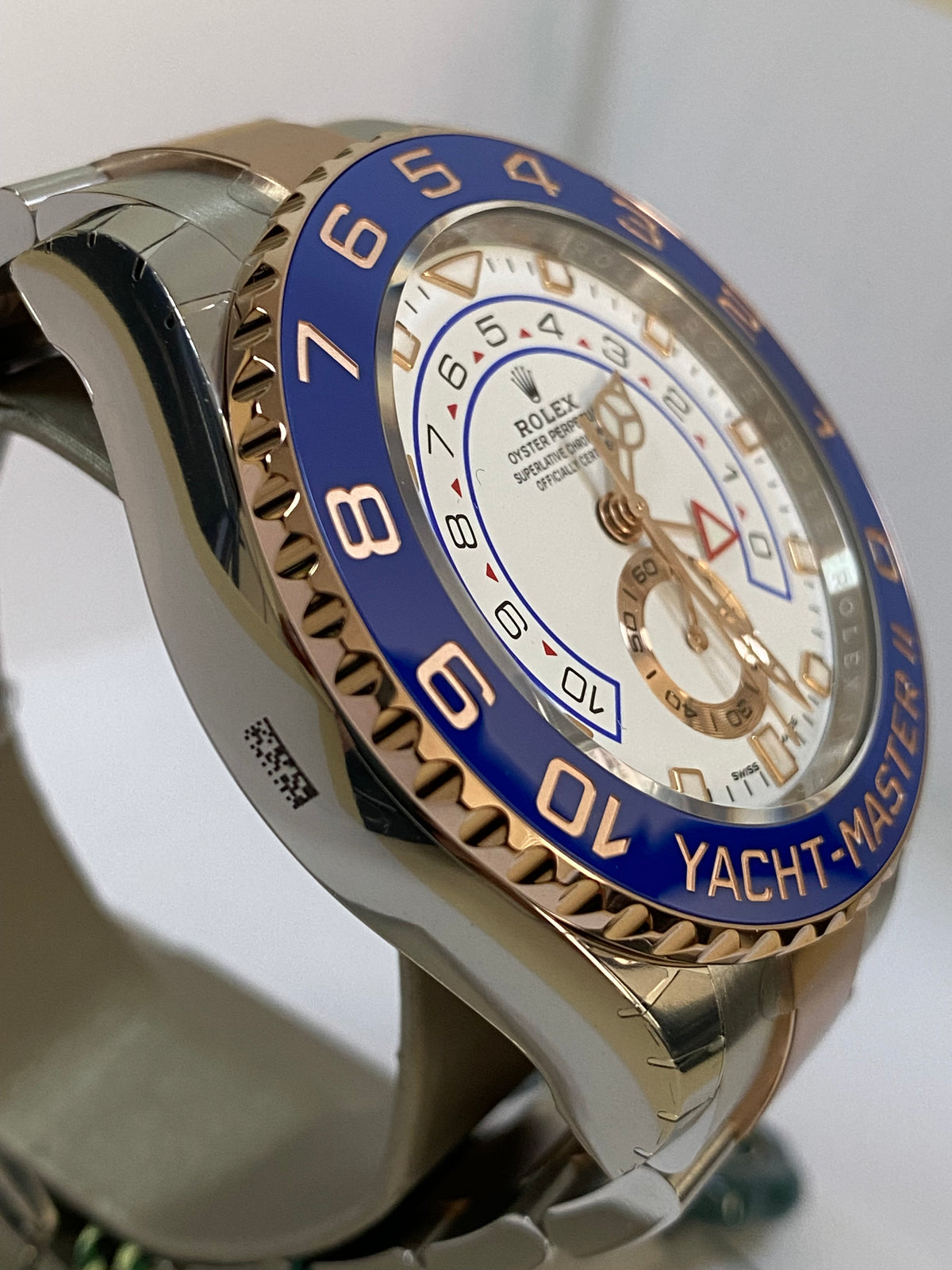 Rolex Steel and Everose Gold Yacht-Master II - 2023 - White Dial - 116681 *FULL STICKERS*