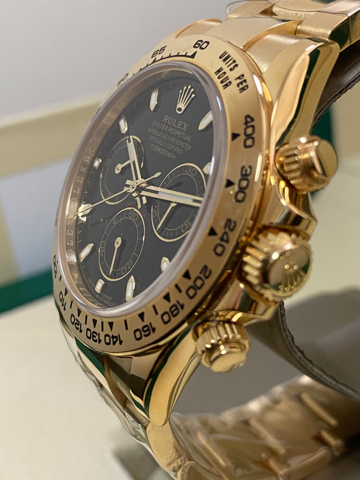 Rolex Yellow Gold Cosmograph Daytona - 2023 - Black Index Dial - 116508