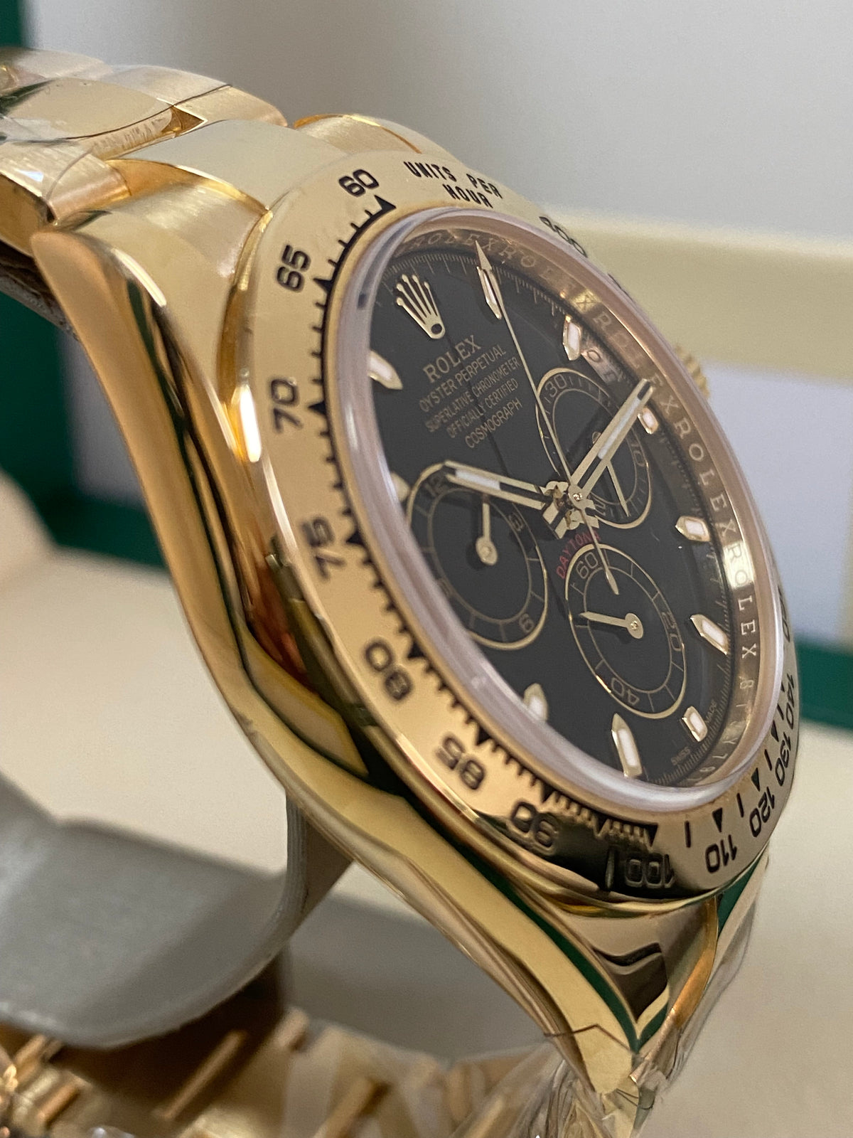 Rolex Yellow Gold Cosmograph Daytona - 2023 - Black Index Dial - 116508