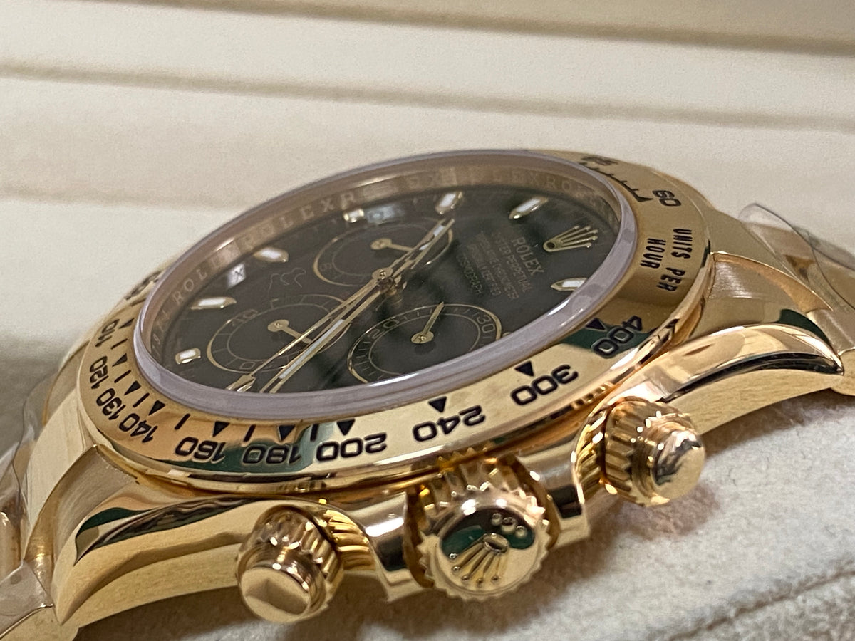 Rolex Yellow Gold Cosmograph Daytona - 2023 - Black Index Dial - 116508