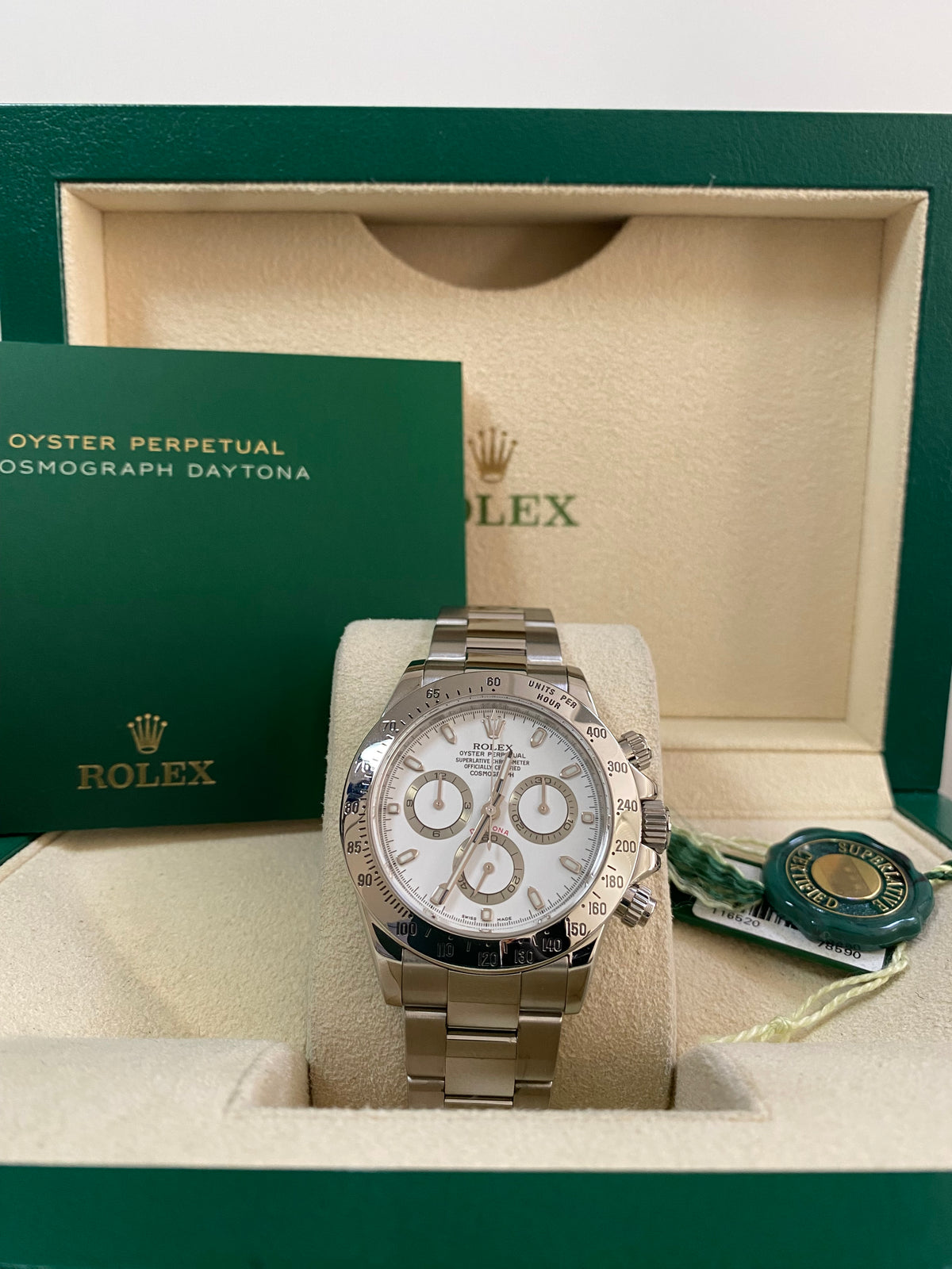 Rolex Steel Cosmograph Daytona - White Index Dial - 116520