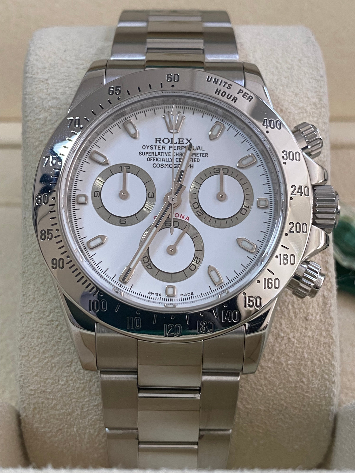 Rolex Steel Cosmograph Daytona - White Index Dial - 116520