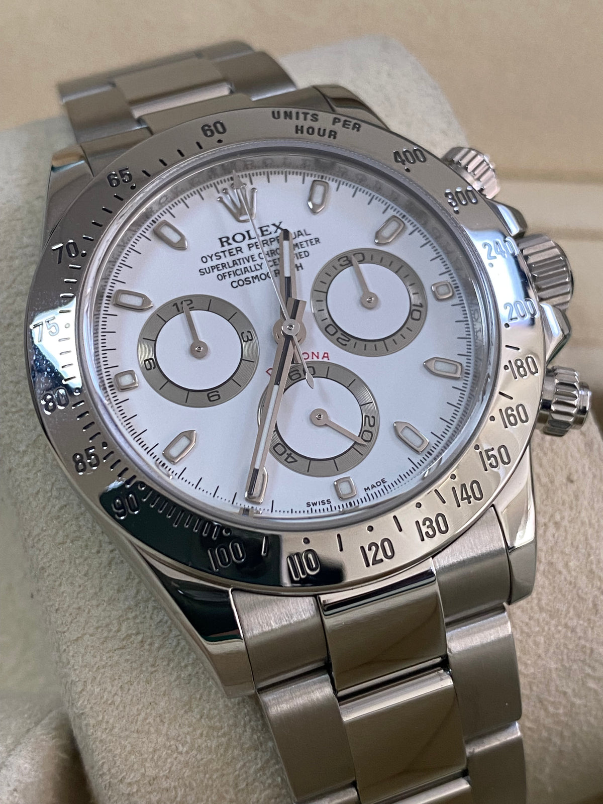 Rolex Steel Cosmograph Daytona - White Index Dial - 116520