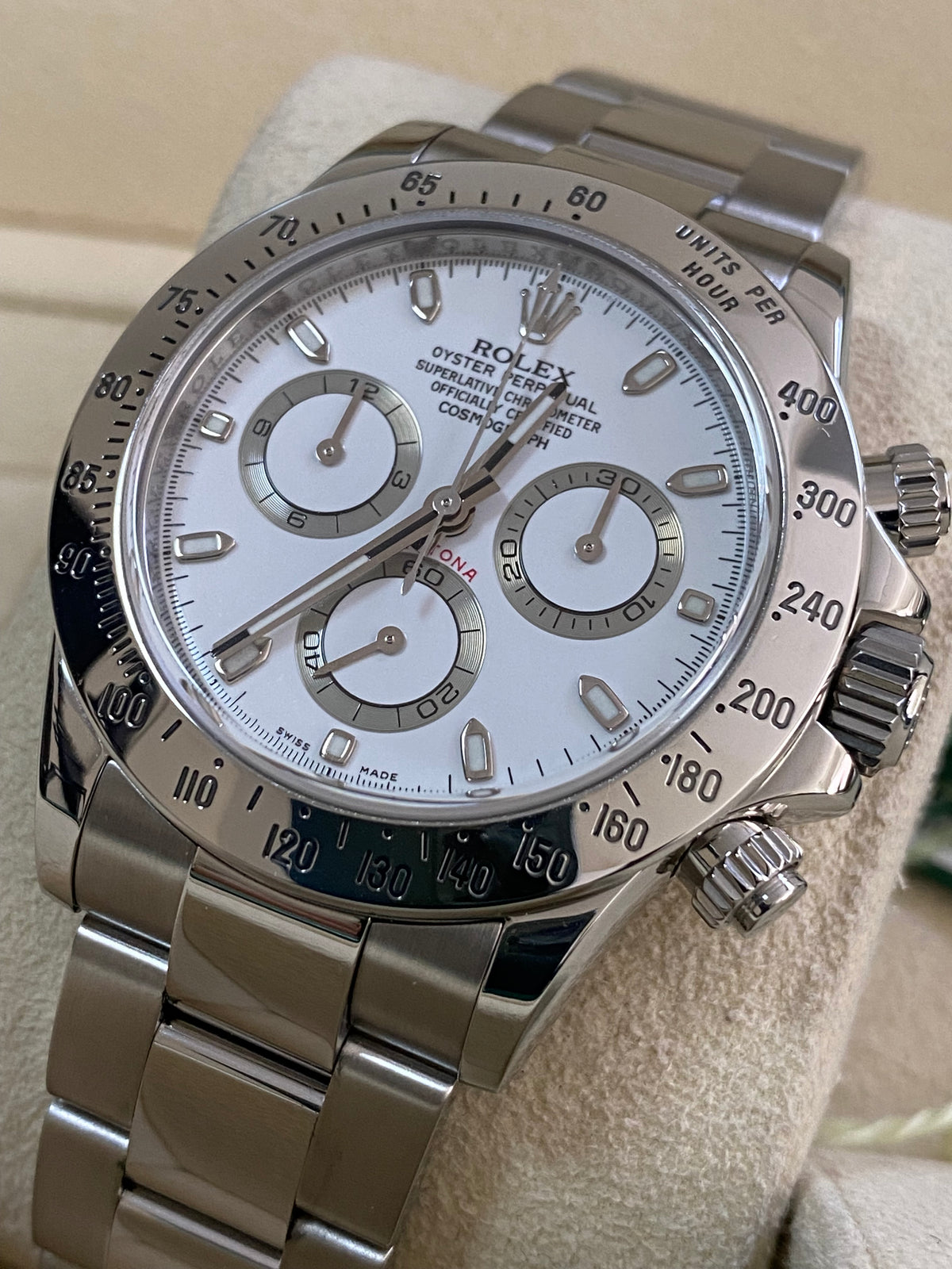 Rolex Steel Cosmograph Daytona - White Index Dial - 116520