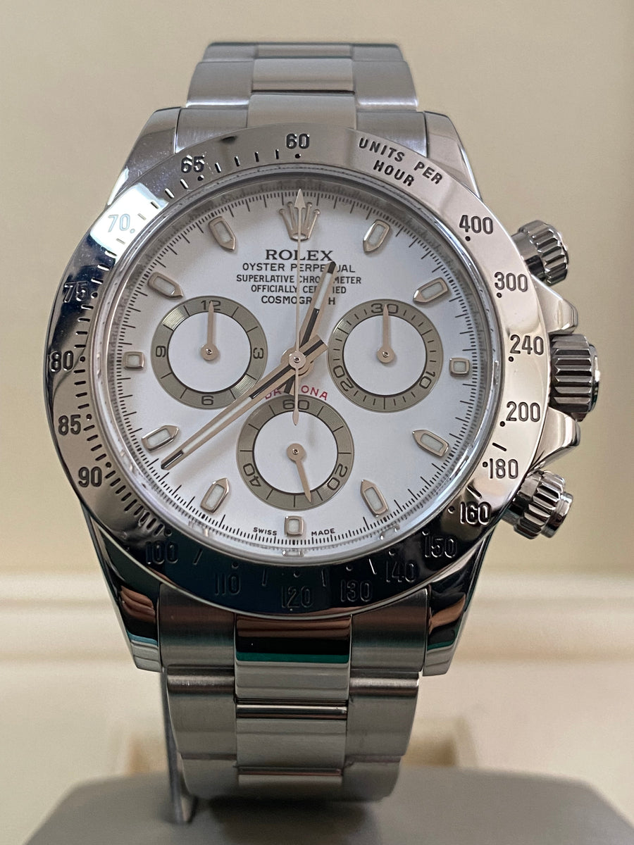 Rolex Steel Cosmograph Daytona - White Index Dial - 116520