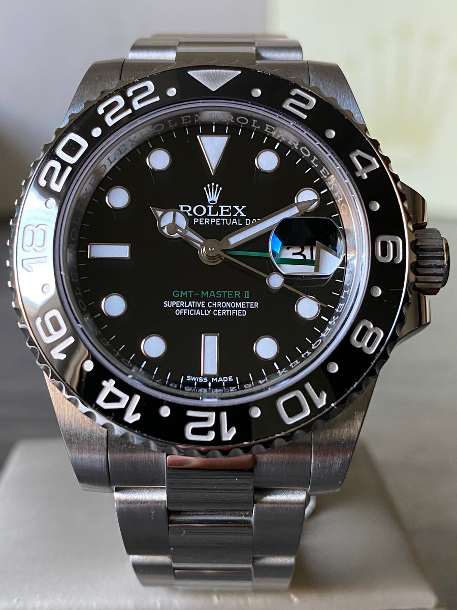 Rolex Steel GMT-Master II - 2018 - Black Bezel - Black Dial - Oyster Bracelet - 116710LN