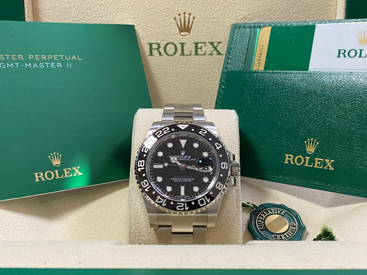 Rolex Steel GMT-Master II - 2018 - Black Bezel - Black Dial - Oyster Bracelet - 116710LN