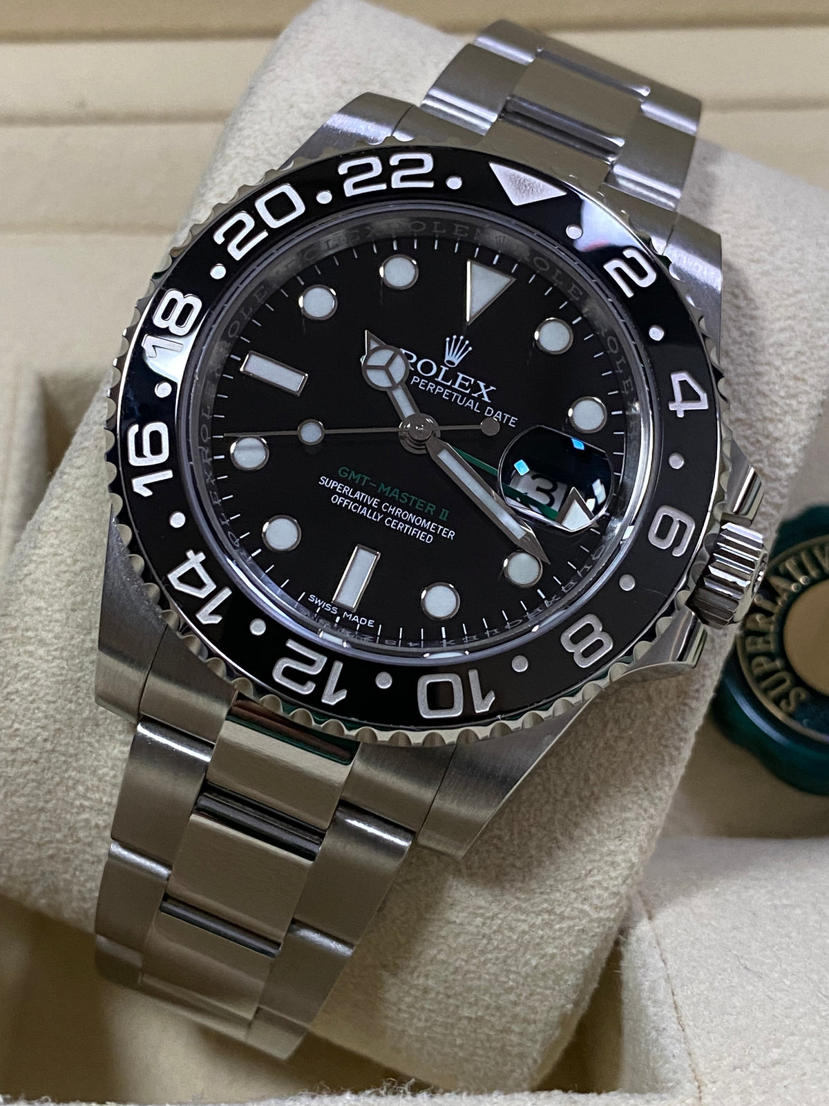 Rolex Steel GMT-Master II - 2018 - Black Bezel - Black Dial - Oyster Bracelet - 116710LN