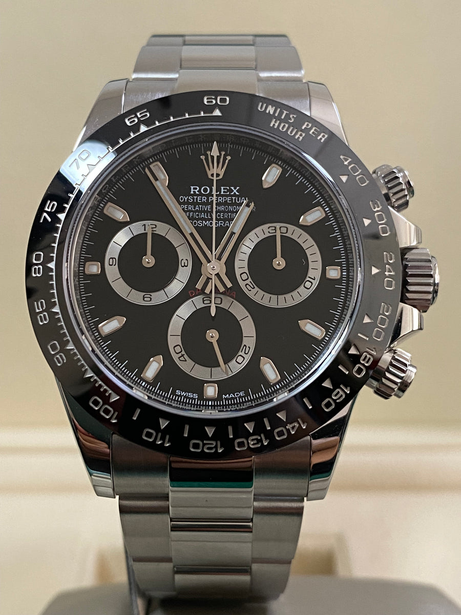 Rolex Steel Cosmograph Daytona - 2019 - Black Index Dial - 116500LN *FULL SET*