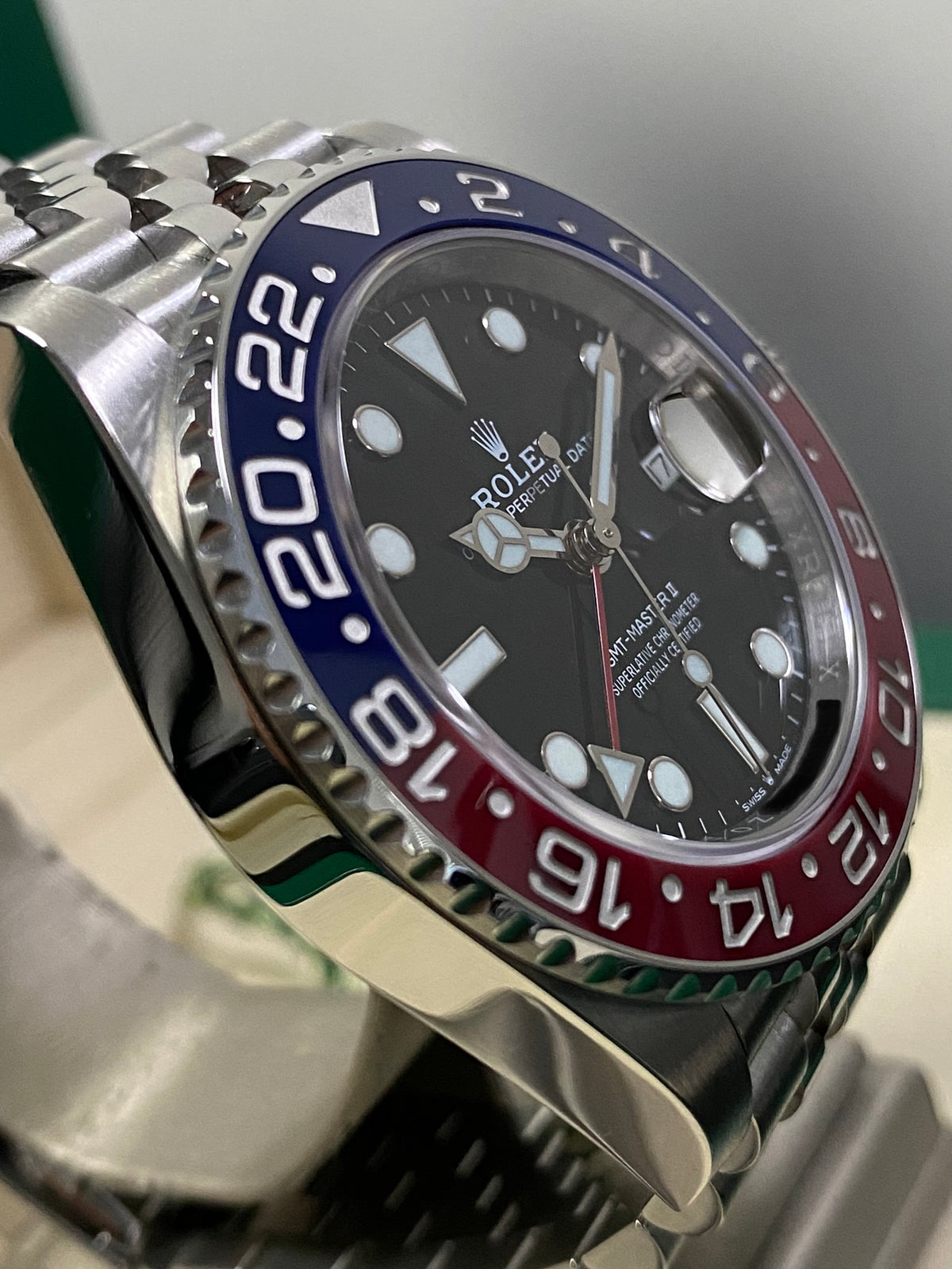 Rolex Steel GMT-Master II - 2020 - "Pepsi" - Black Dial - Jubilee Bracelet - 126710BLRO