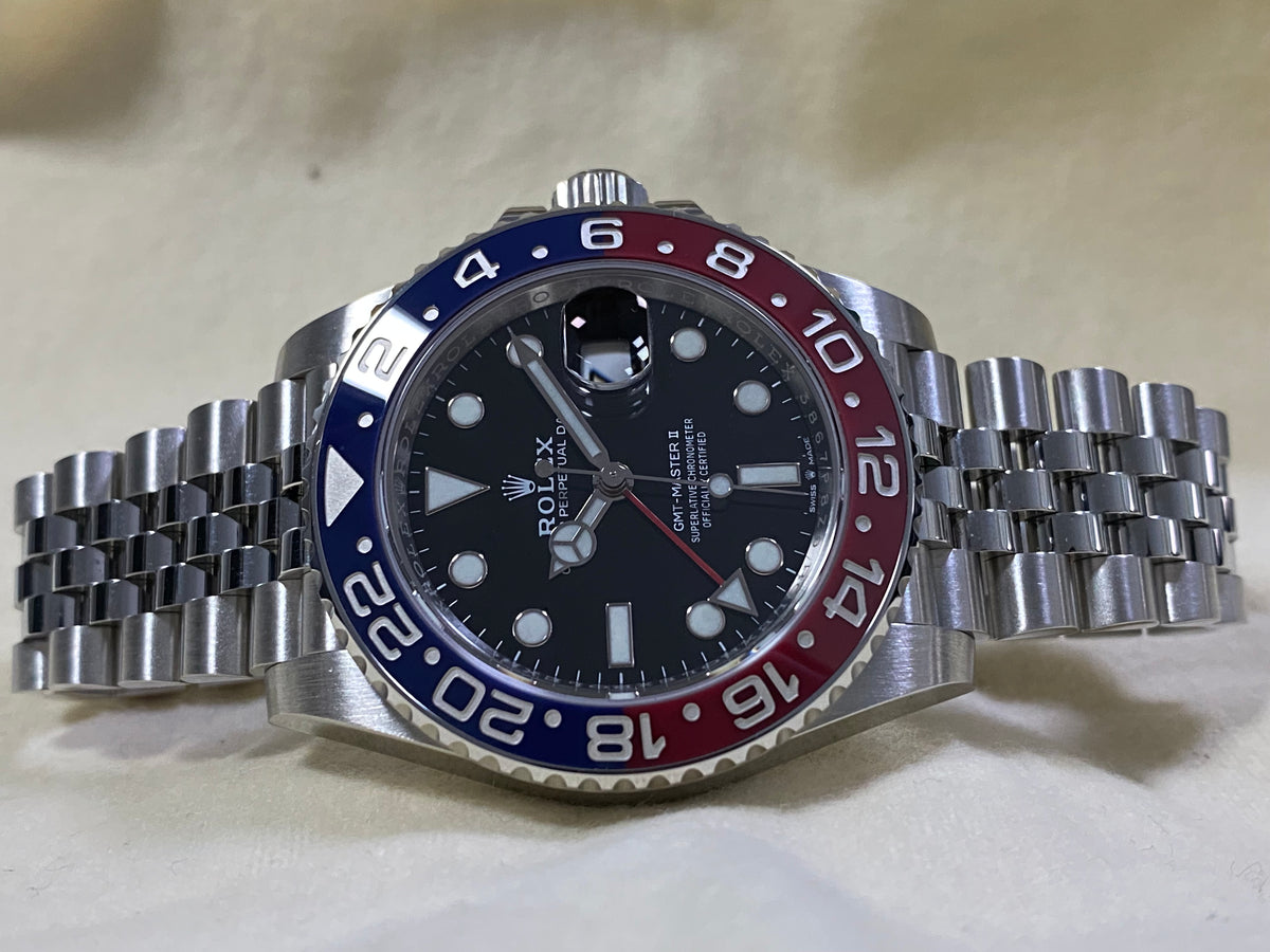 Rolex Steel GMT-Master II - 2020 - "Pepsi" - Black Dial - Jubilee Bracelet - 126710BLRO