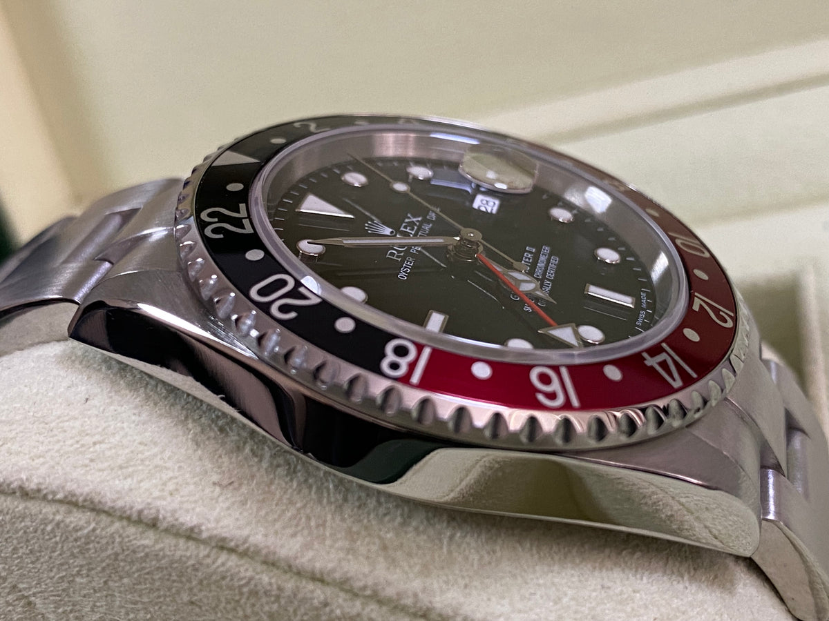 Rolex Steel GMT-Master II - Z serial - "Coke" Pre Ceramic Bezel No Holes - Oyster Bracelet - 16710