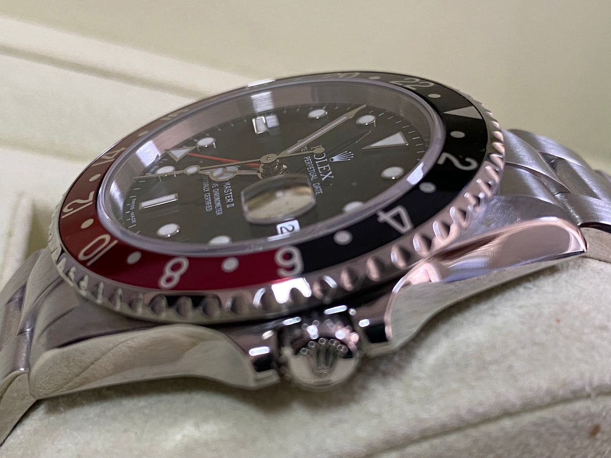 Rolex Steel GMT-Master II - Z serial - "Coke" Pre Ceramic Bezel No Holes - Oyster Bracelet - 16710